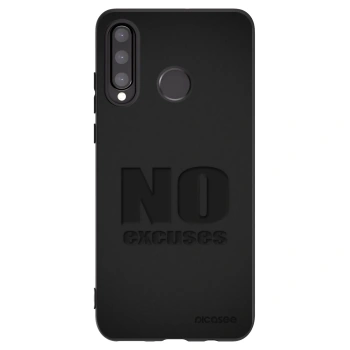Picasee silikonski črni ovitek za Huawei P30 Lite - No Excuses