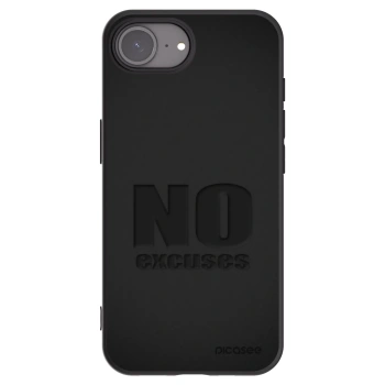 Picasee silikonski črni ovitek za Apple iPhone 17e - No Excuses
