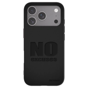 Picasee silikonski črni ovitek za Apple iPhone 18 Pro - No Excuses