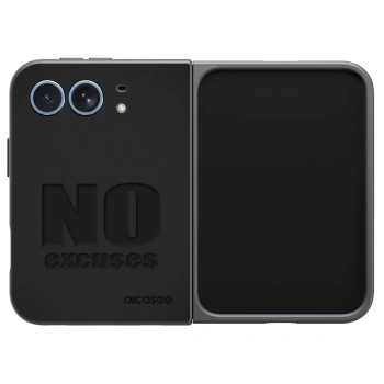 Picasee silikonski črni ovitek za Apple iPhone Duo - No Excuses