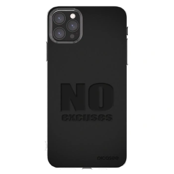 Picasee silikonski prozorni ovitek za Apple iPhone 11 Pro Max - No Excuses