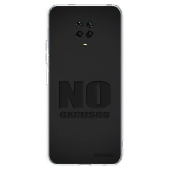 Picasee silikonski prozorni ovitek za Xiaomi Redmi Note 9 Pro - No Excuses
