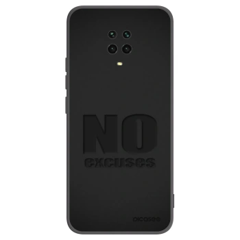 Picasee silikonski črni ovitek za Xiaomi Redmi Note 9S - No Excuses