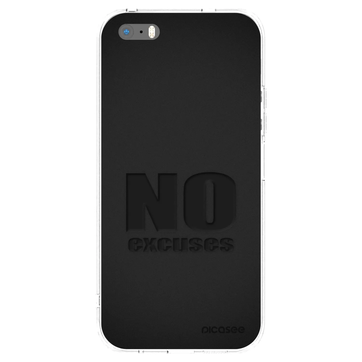 Picasee silikonski prozorni ovitek za Apple iPhone 5/5S/SE - No Excuses