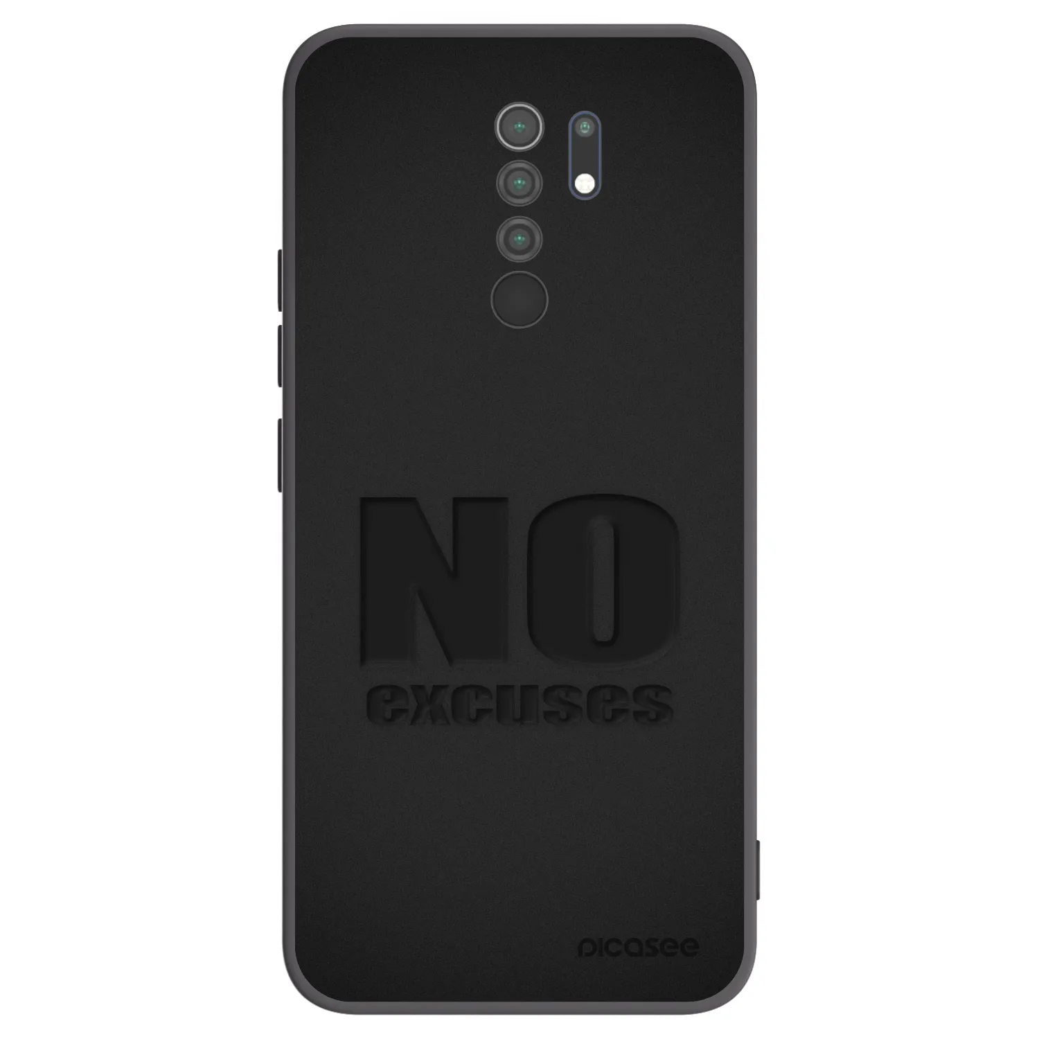 Picasee silikonski črni ovitek za Xiaomi Redmi 9 - No Excuses