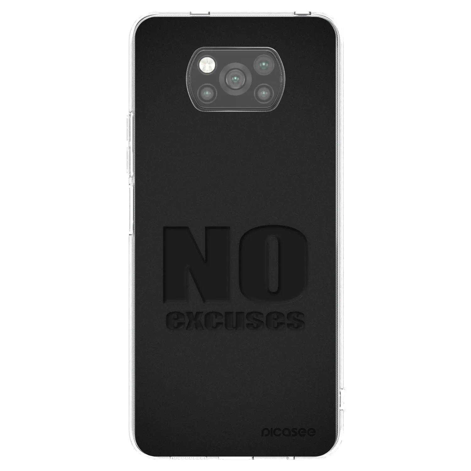Picasee silikonski črni ovitek za Xiaomi Poco X3 - No Excuses