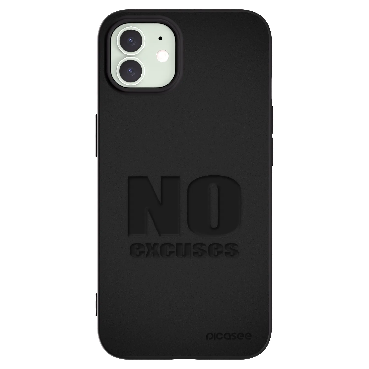 Picasee silikonski črni ovitek za Apple iPhone 12 Pro - No Excuses