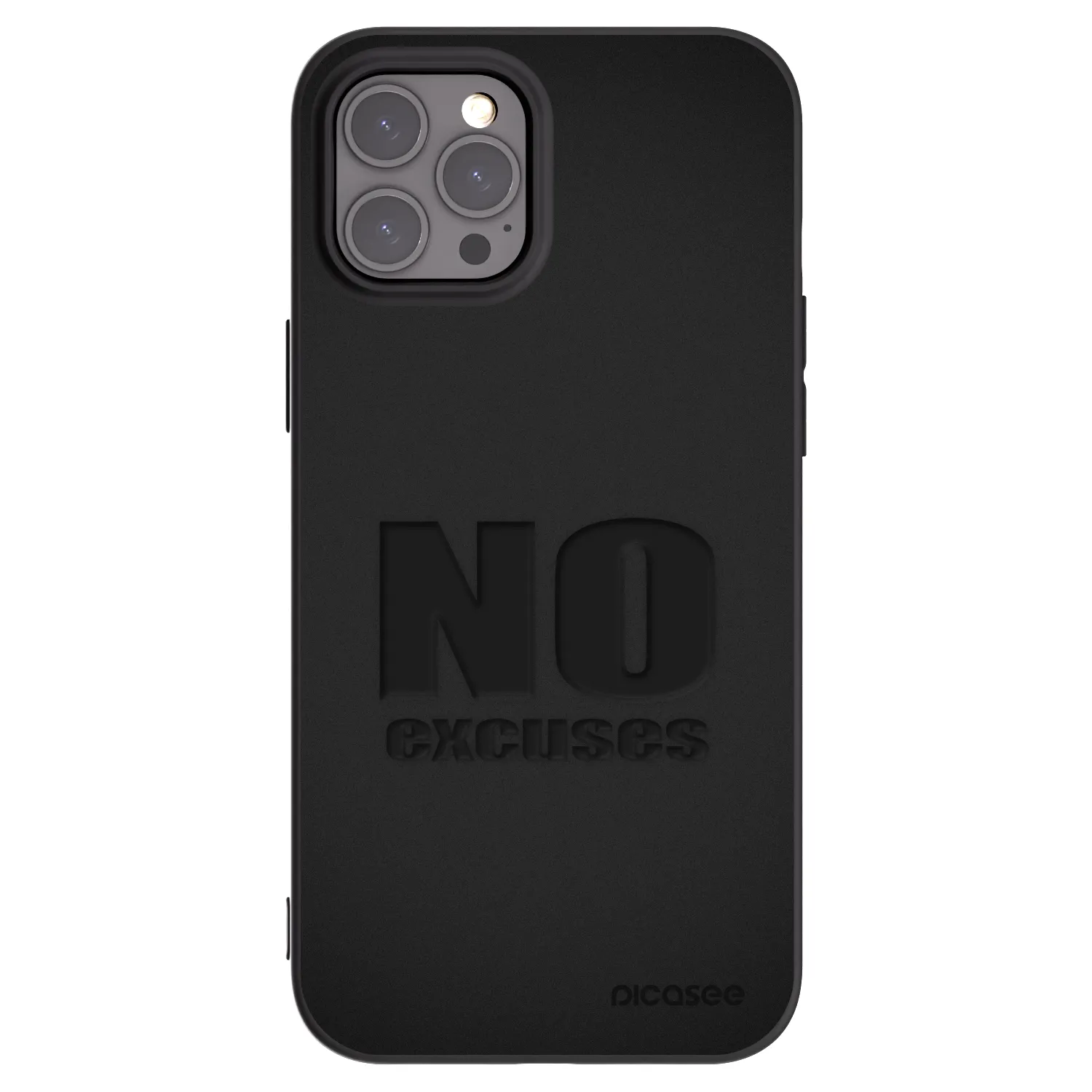 Picasee silikonski črni ovitek za Apple iPhone 12 Pro Max - No Excuses