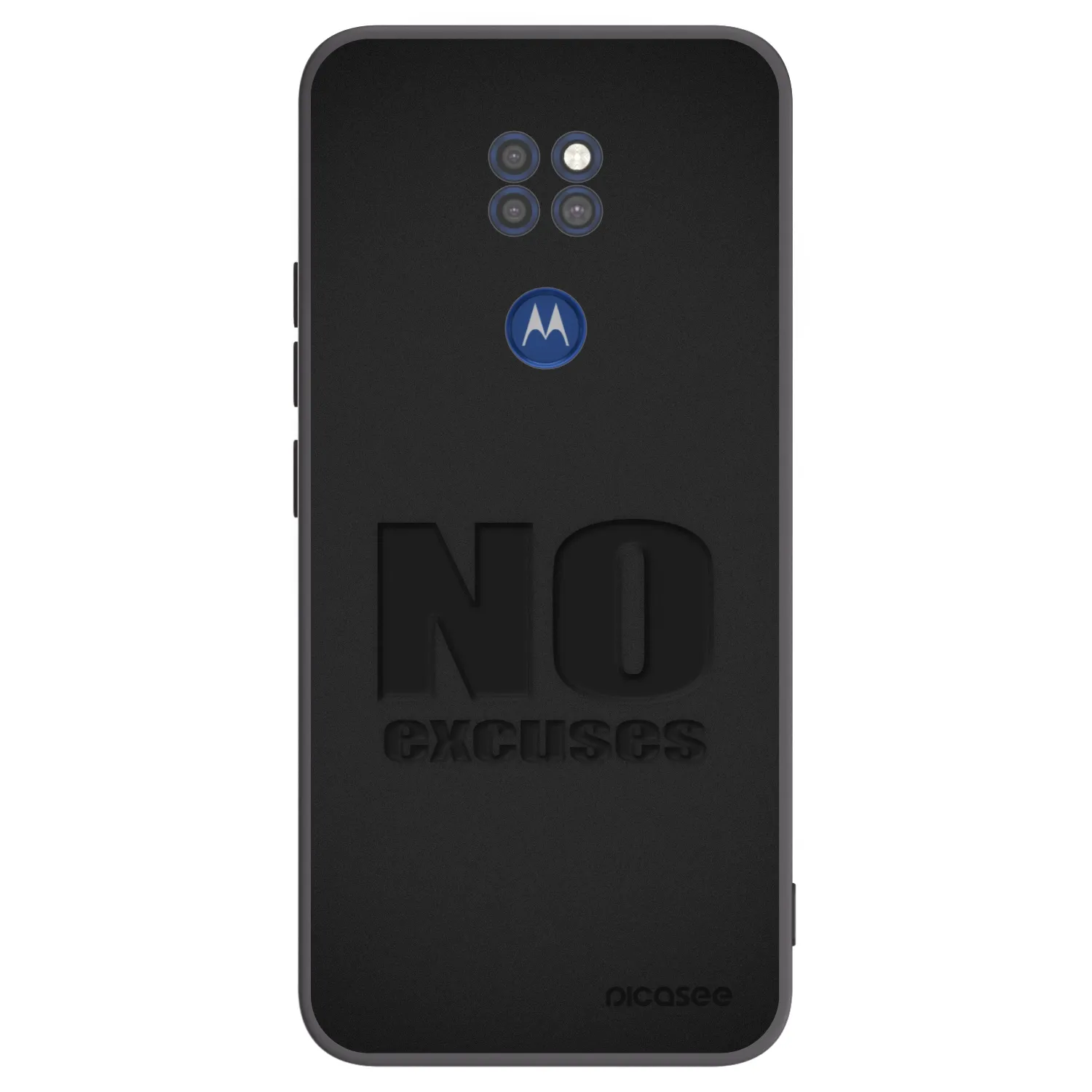 Picasee silikonski črni ovitek za Motorola Moto G9 Play - No Excuses