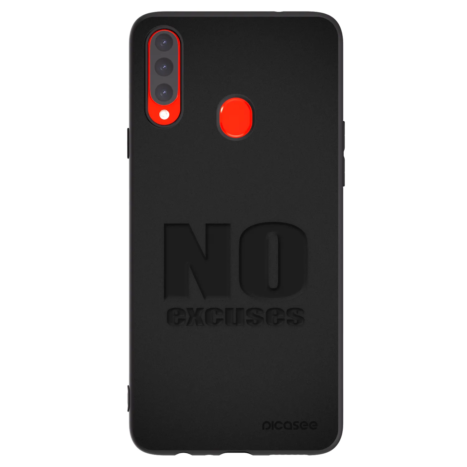 Picasee silikonski črni ovitek za Samsung Galaxy A20s - No Excuses