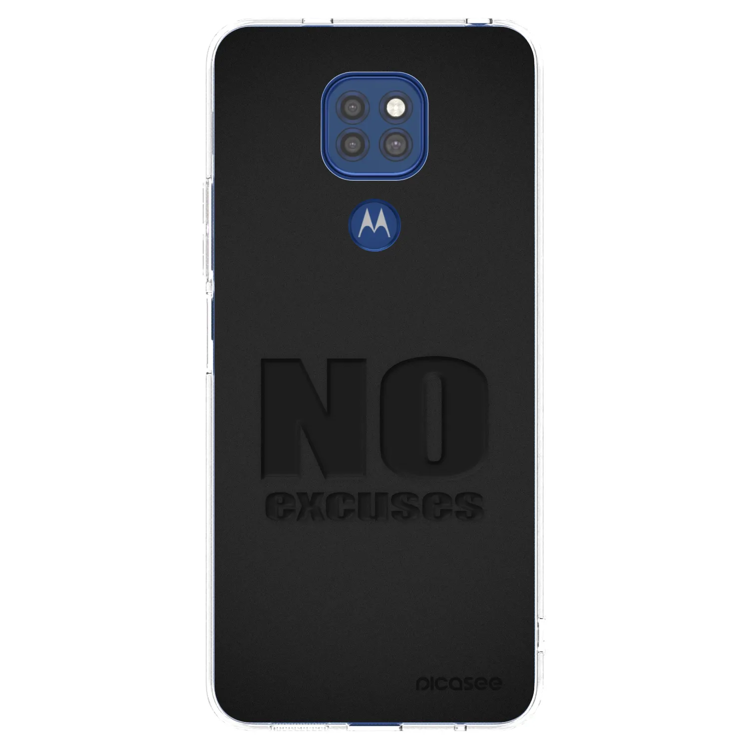 Picasee silikonski prozorni ovitek za Motorola Moto G9 Play - No Excuses