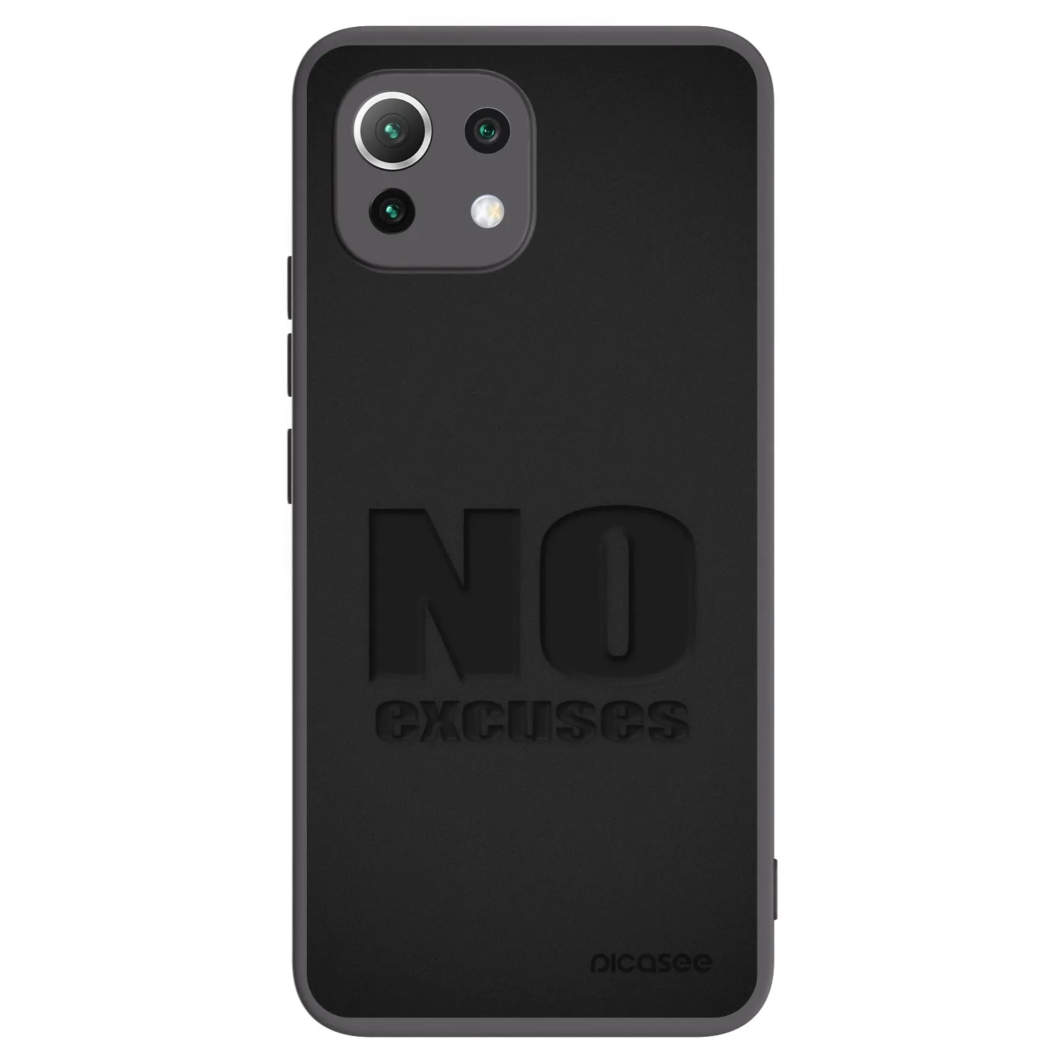 Picasee silikonski črni ovitek za Xiaomi Mi 11 Lite - No Excuses