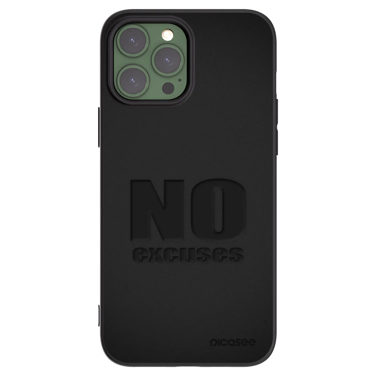Picasee silikonski črni ovitek za Apple iPhone 13 Pro Max - No Excuses