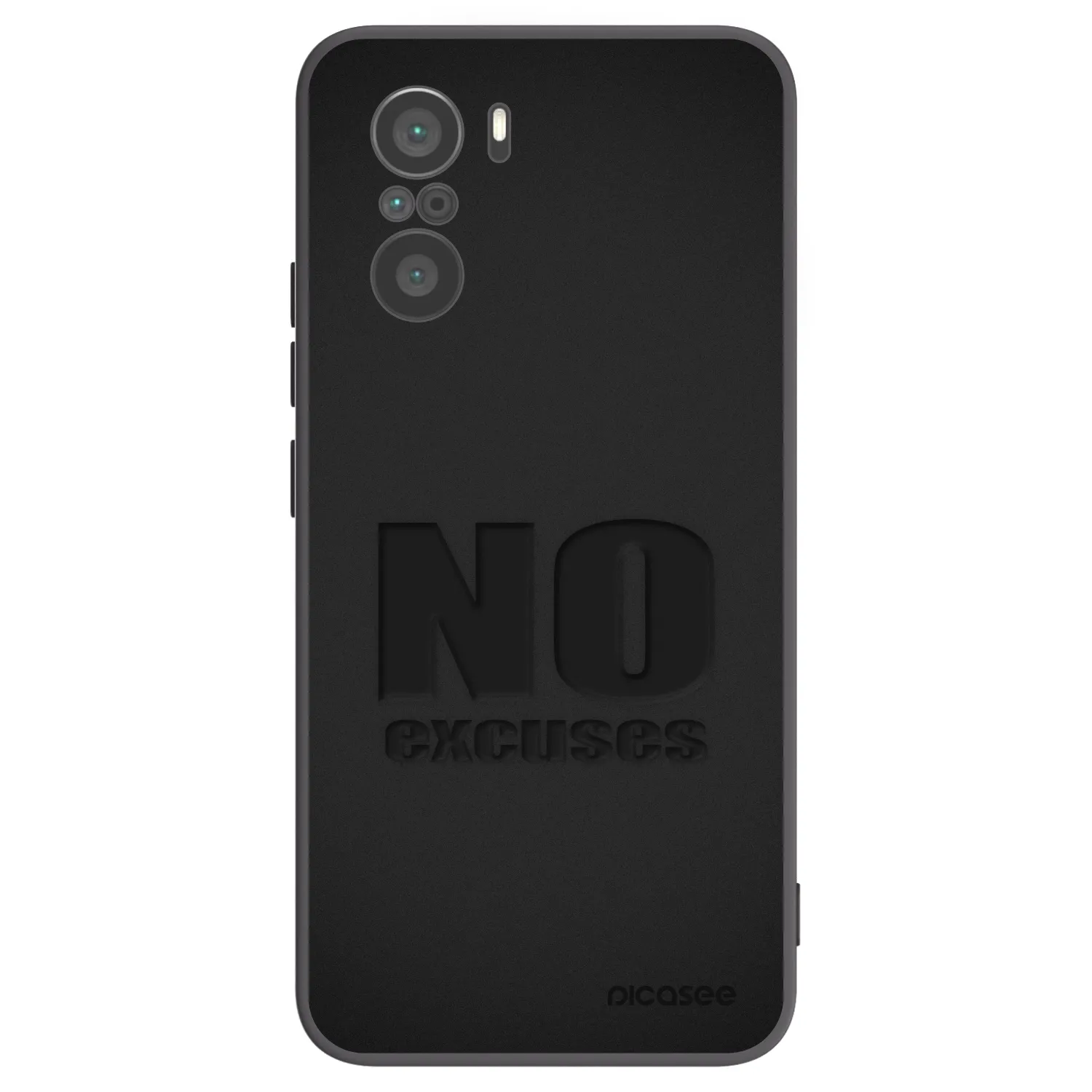 Picasee silikonski črni ovitek za Xiaomi Poco F3 - No Excuses