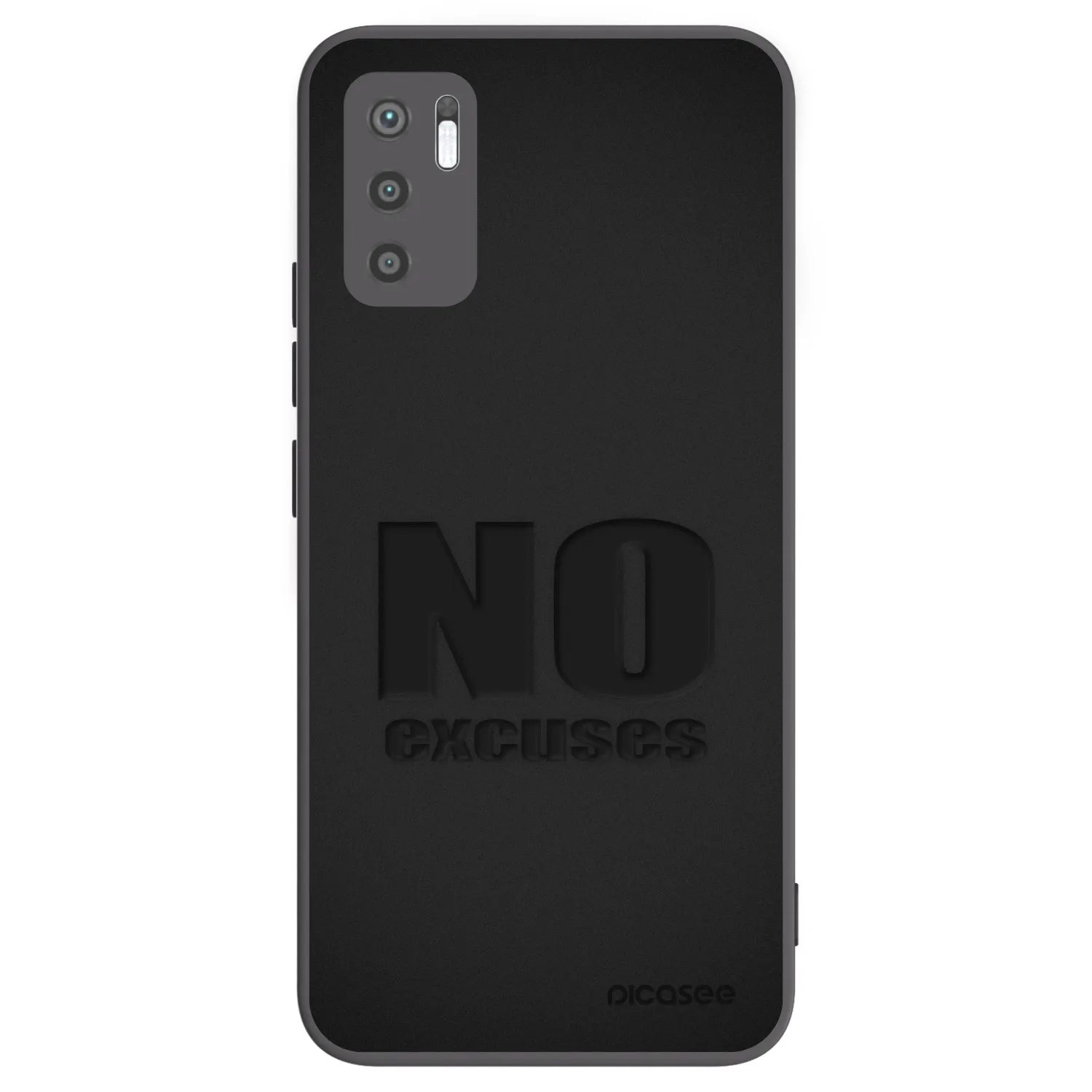 Picasee silikonski črni ovitek za Xiaomi Redmi Note 10 5G - No Excuses