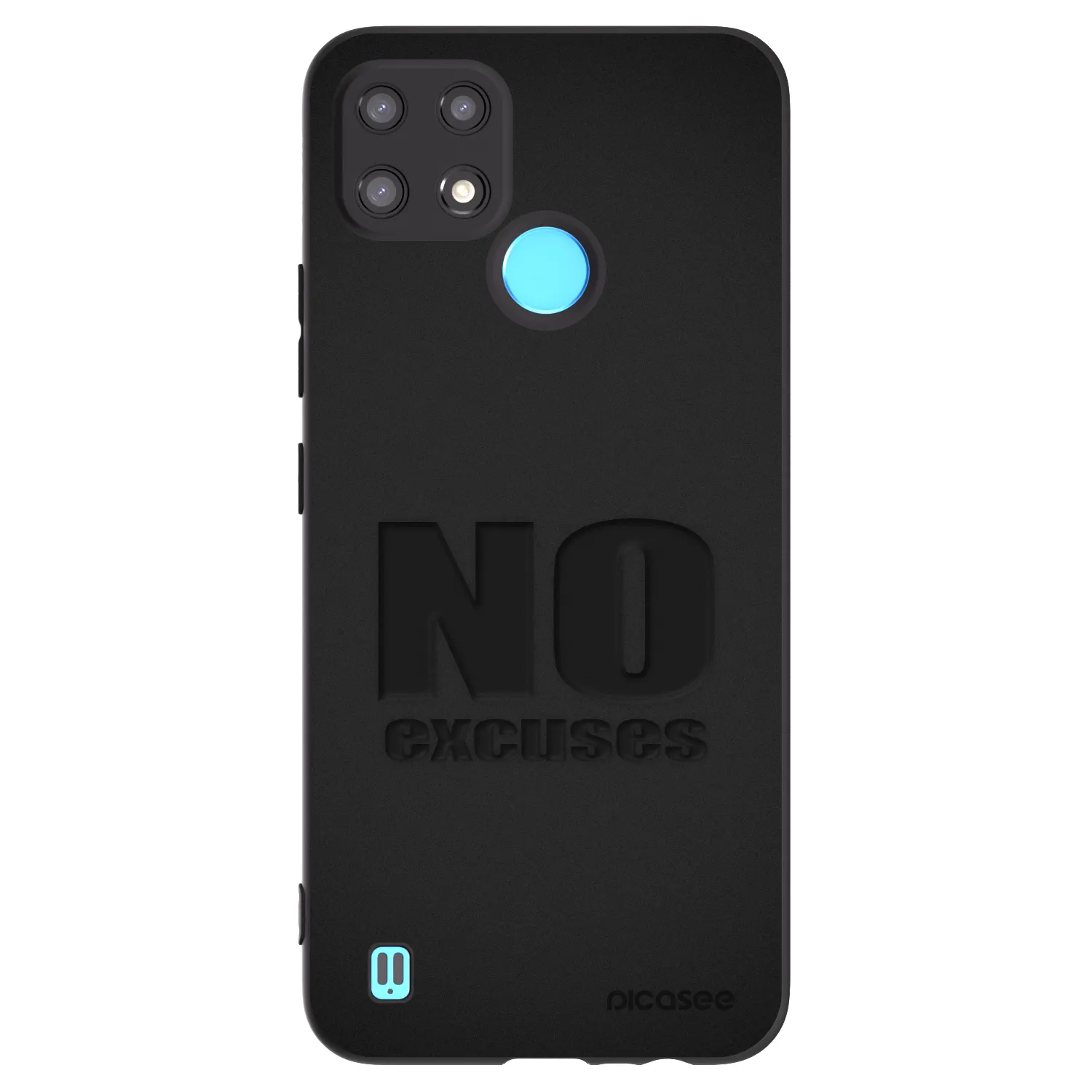Picasee silikonski črni ovitek za Realme C21 - No Excuses