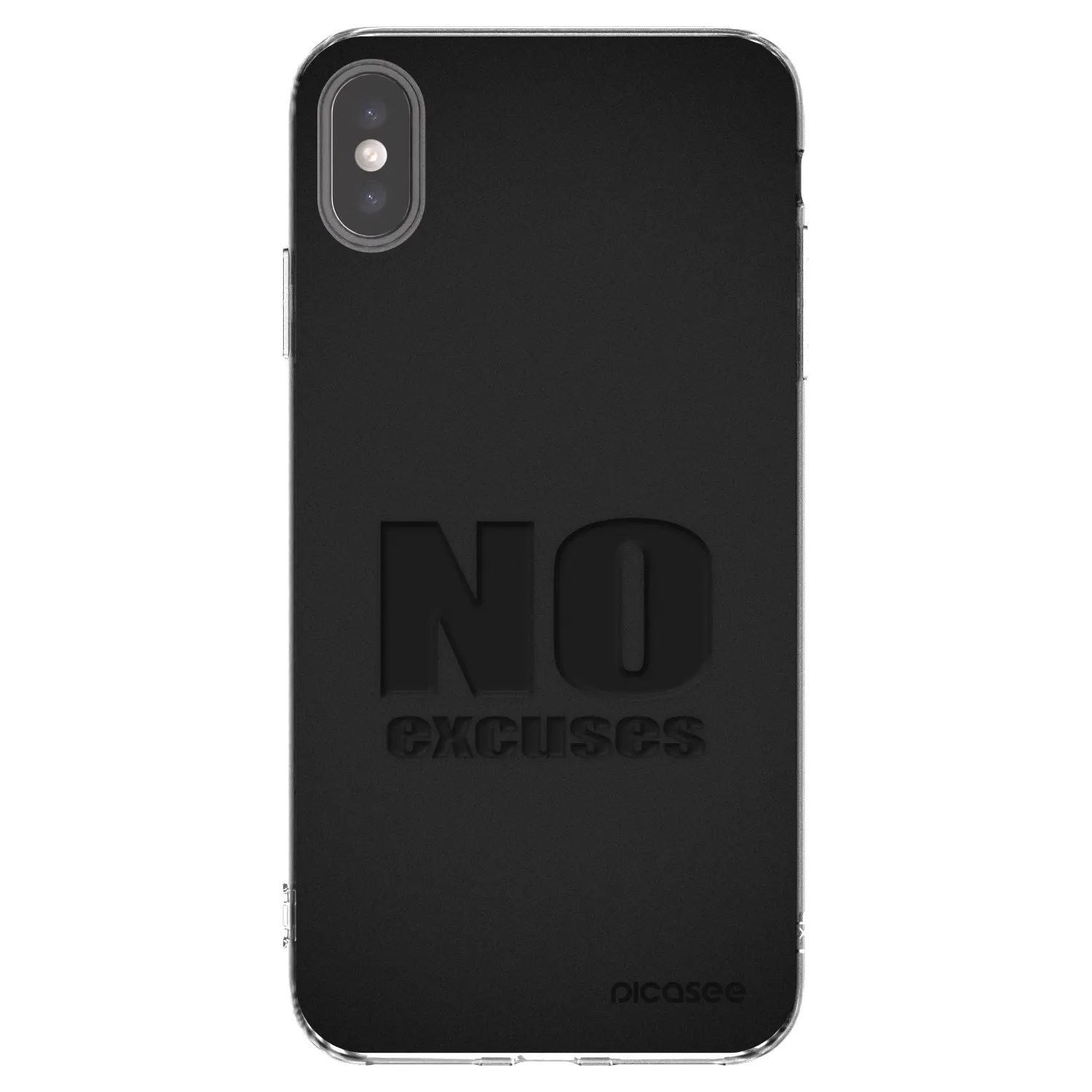 Picasee silikonski prozorni ovitek za Apple iPhone XS Max - No Excuses