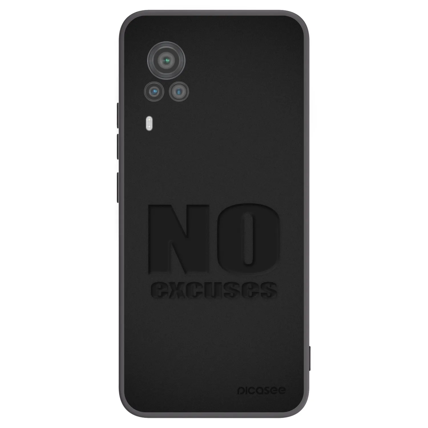 Picasee silikonski črni ovitek za Vivo X60 Pro 5G - No Excuses