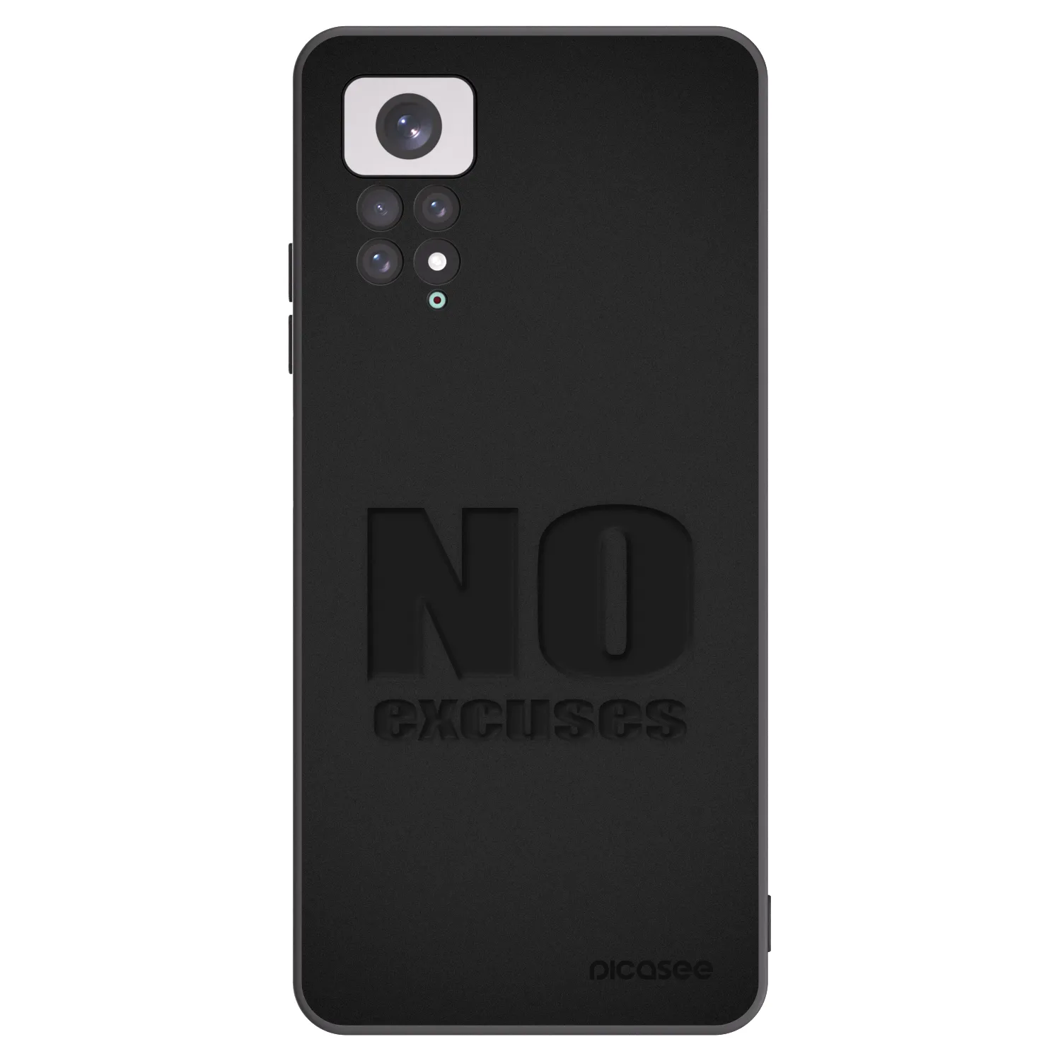 Picasee silikonski črni ovitek za Xiaomi Redmi Note 11 - No Excuses