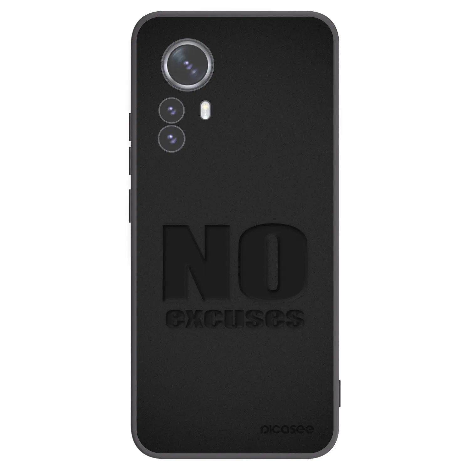 Picasee silikonski črni ovitek za Xiaomi 12 Pro - No Excuses
