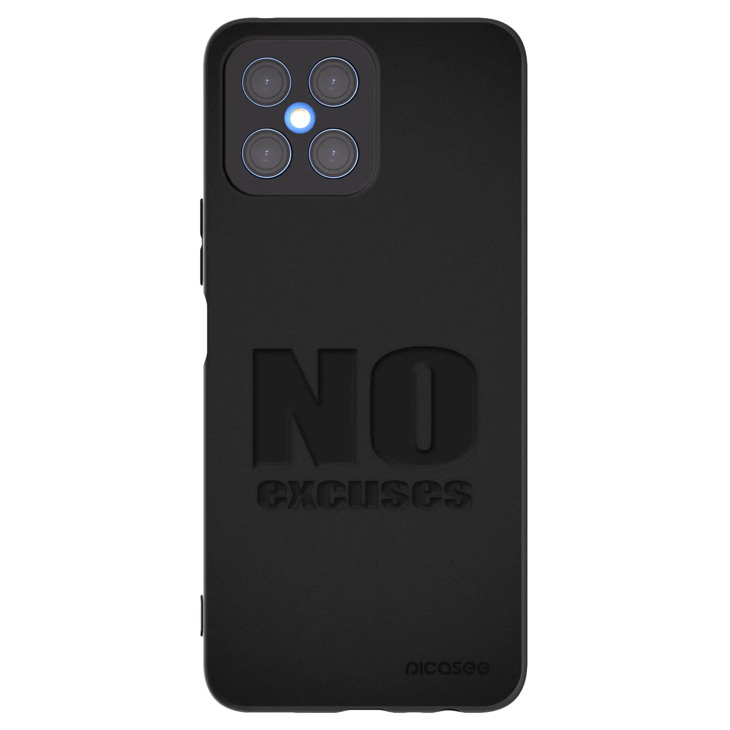 Picasee silikonski črni ovitek za Honor X8 4G - No Excuses