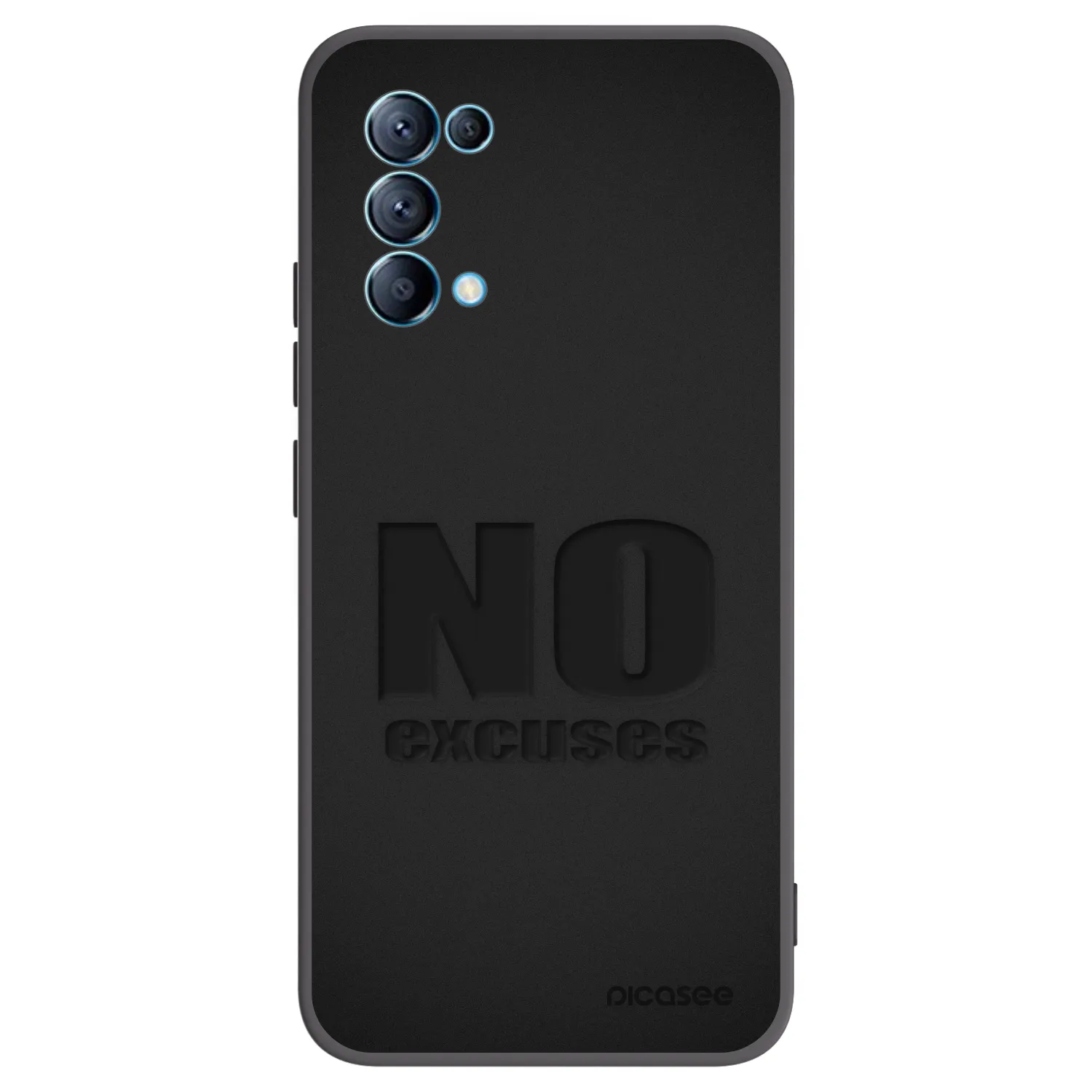 Picasee silikonski črni ovitek za OPPO Reno 5 5G - No Excuses