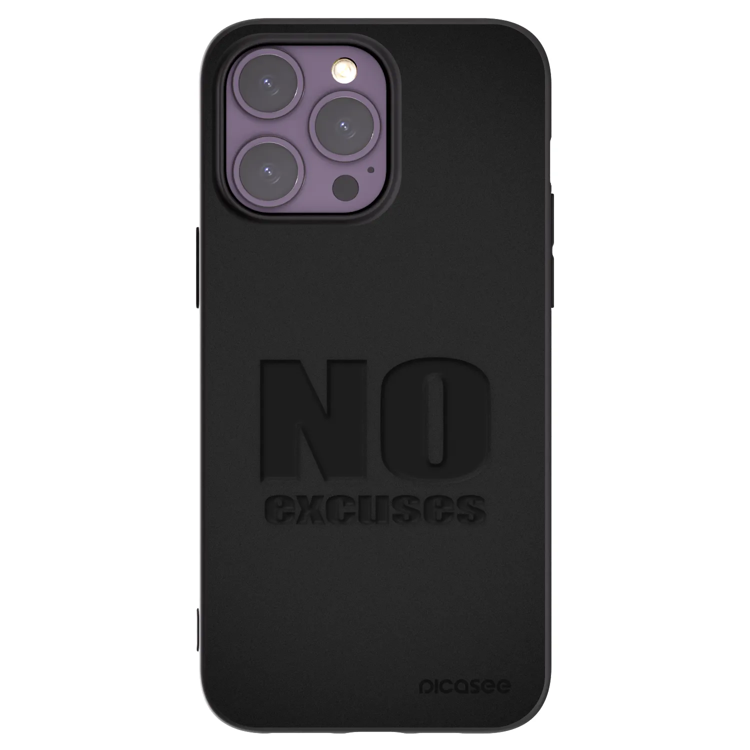 Picasee silikonski črni ovitek za Apple iPhone 14 Pro Max - No Excuses