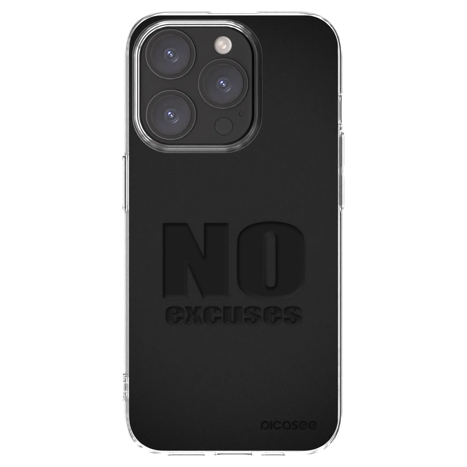 Picasee silikonski prozorni ovitek za Apple iPhone 15 Pro - No Excuses