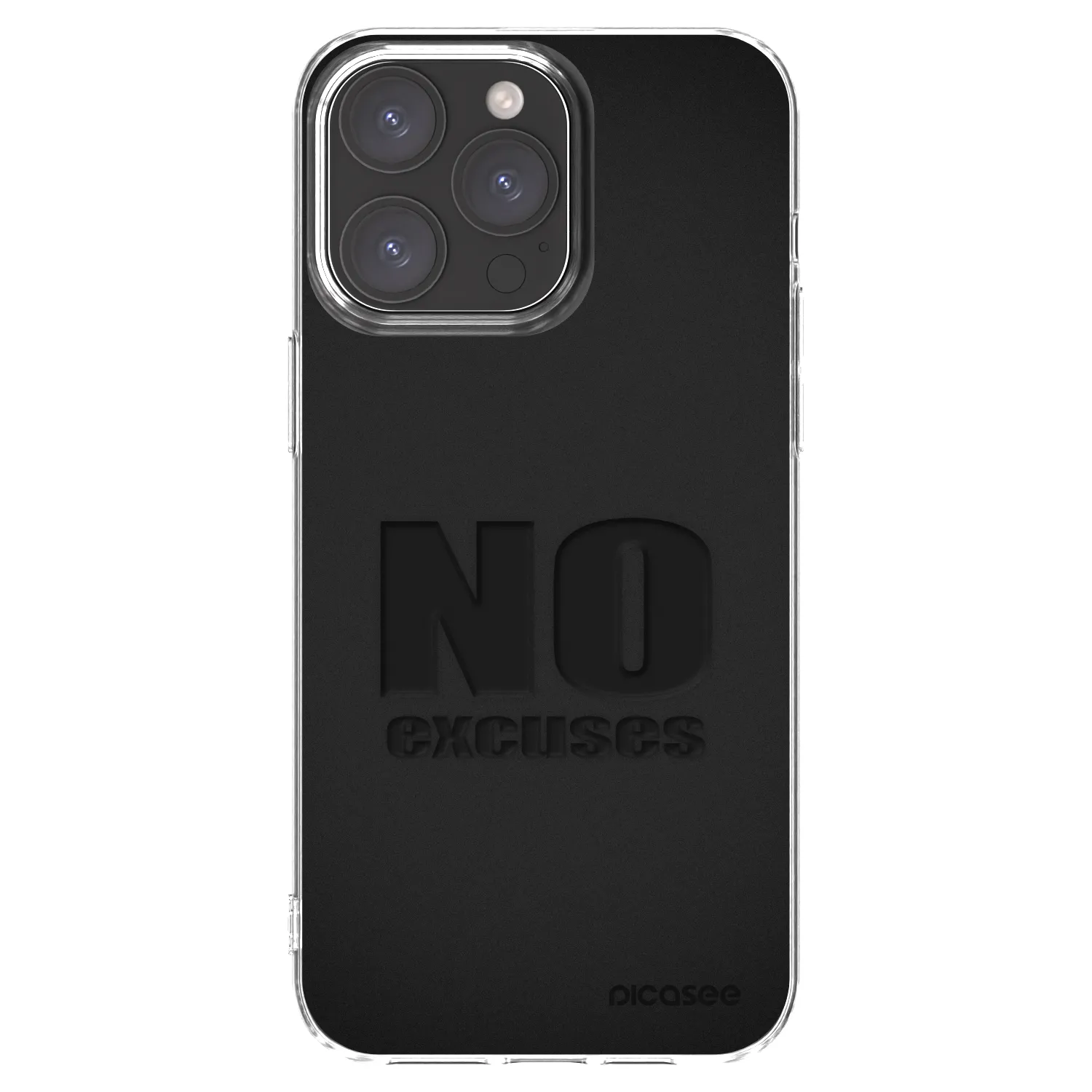 Picasee silikonski prozorni ovitek za Apple iPhone 15 Pro Max - No Excuses