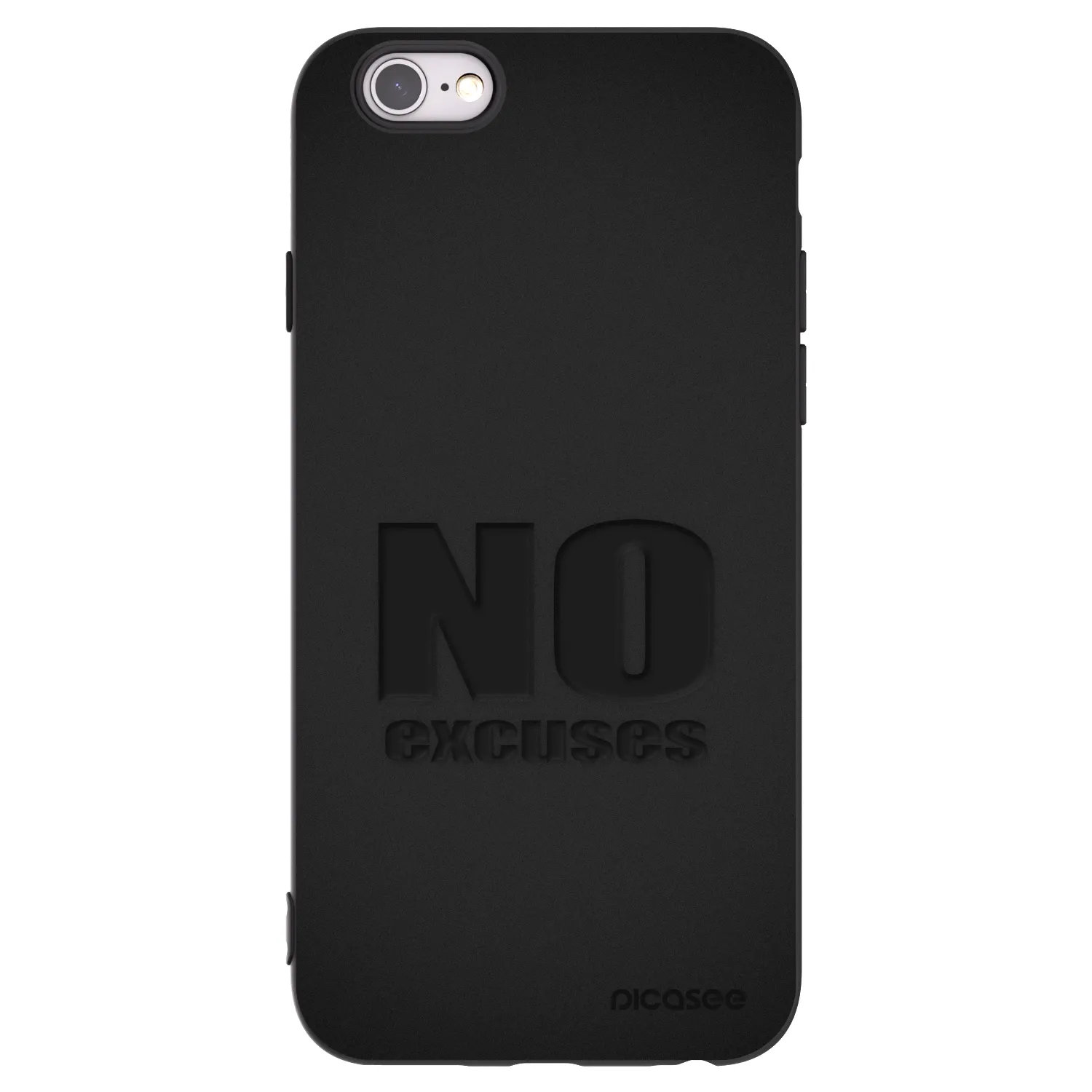 Picasee silikonski črni ovitek za Apple iPhone 6/6S - No Excuses
