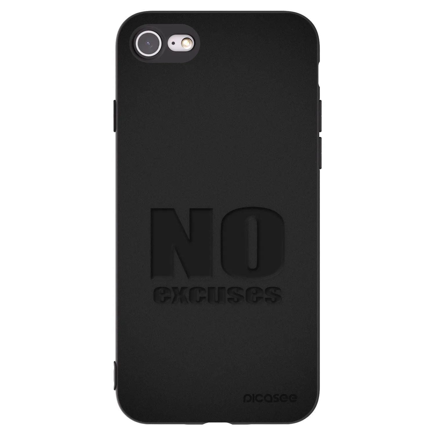 Picasee silikonski črni ovitek za Apple iPhone 7 - No Excuses