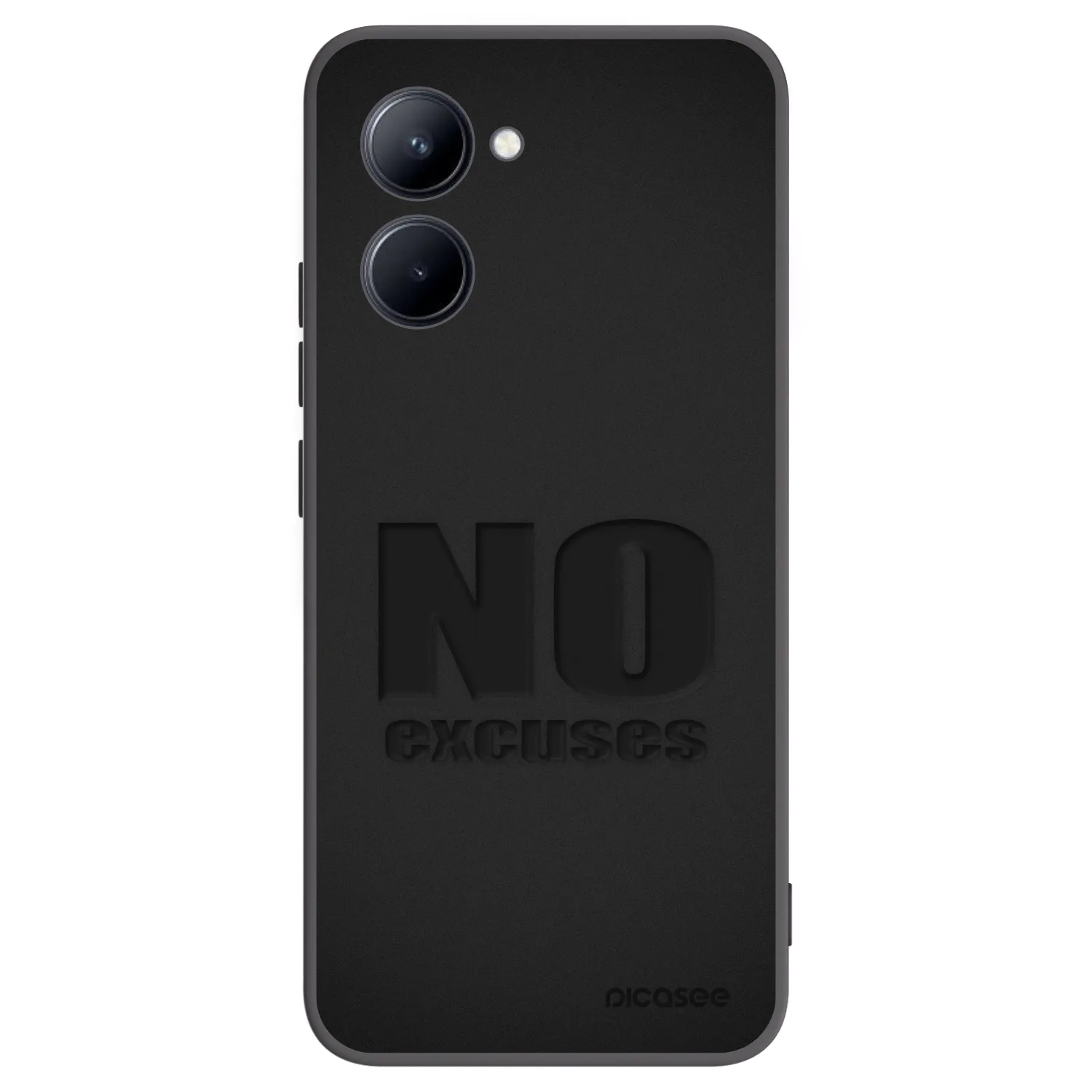 Picasee silikonski črni ovitek za Realme C33 (2023) - No Excuses