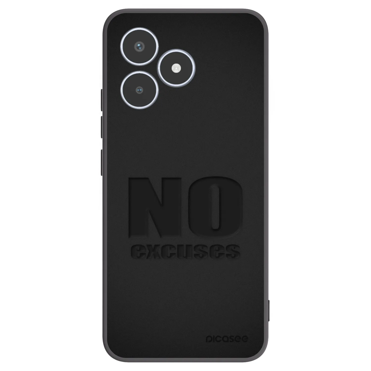Picasee silikonski črni ovitek za Realme C53 - No Excuses