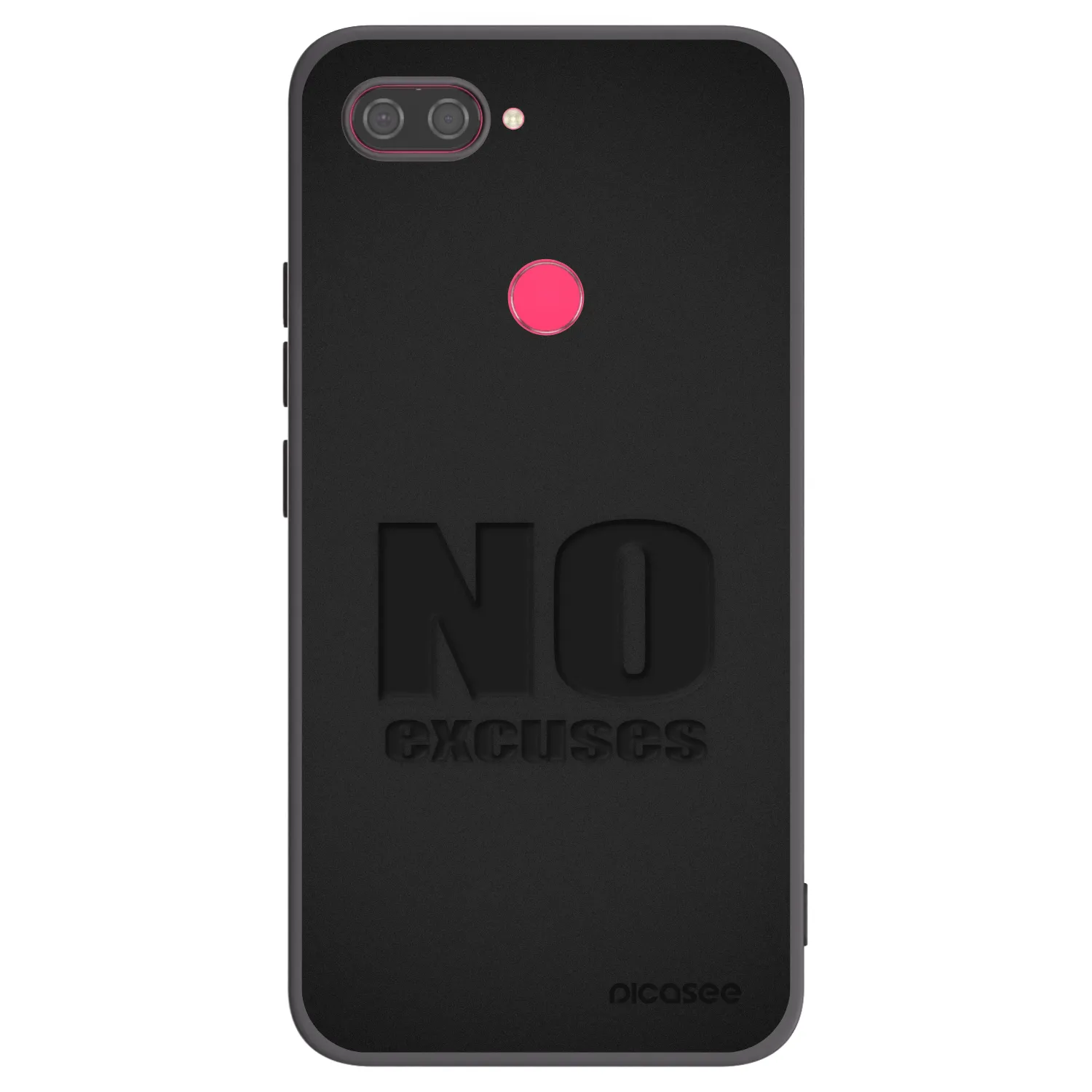 Picasee silikonski črni ovitek za Xiaomi Mi 8 Lite - No Excuses