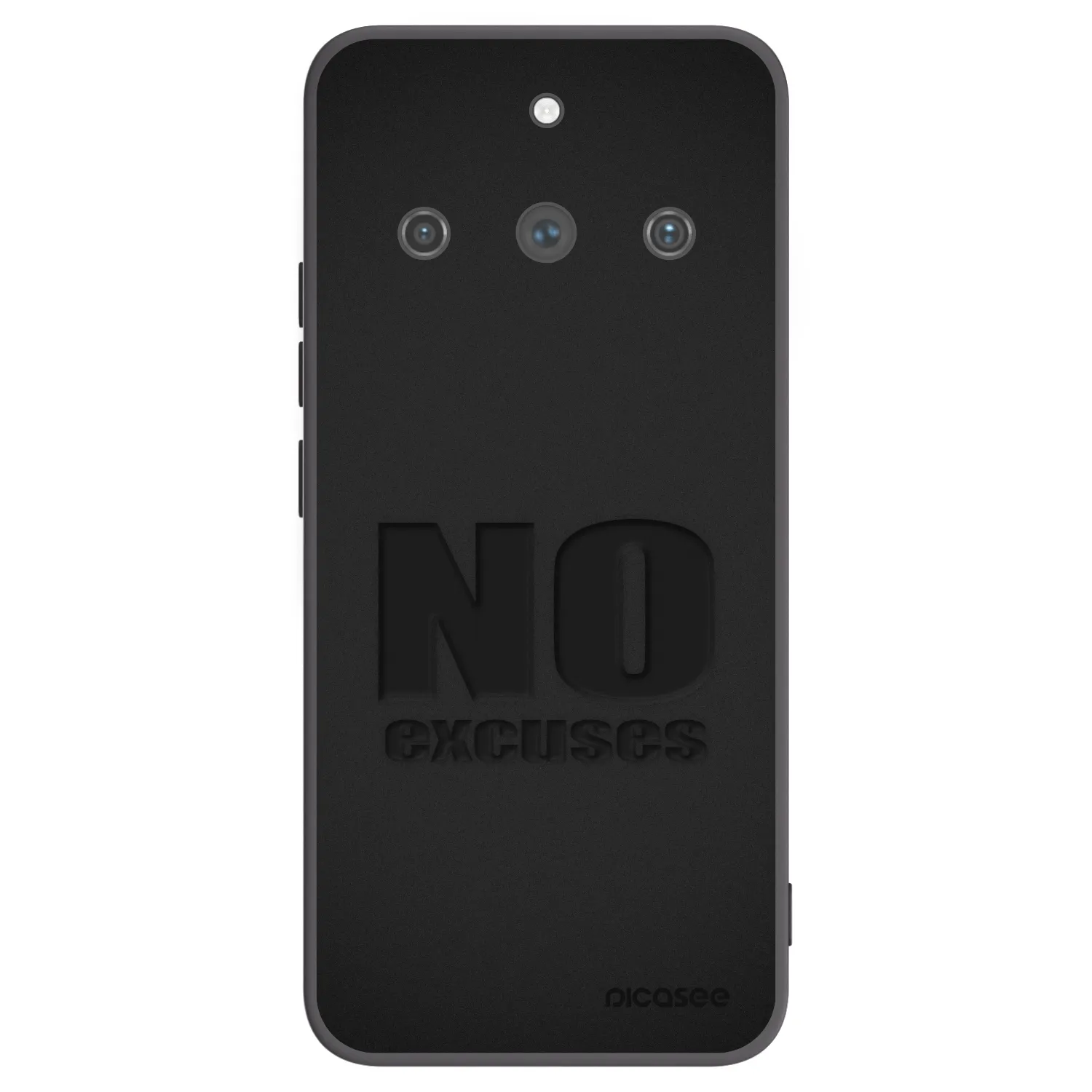 Picasee silikonski črni ovitek za Realme 11 Pro+ - No Excuses