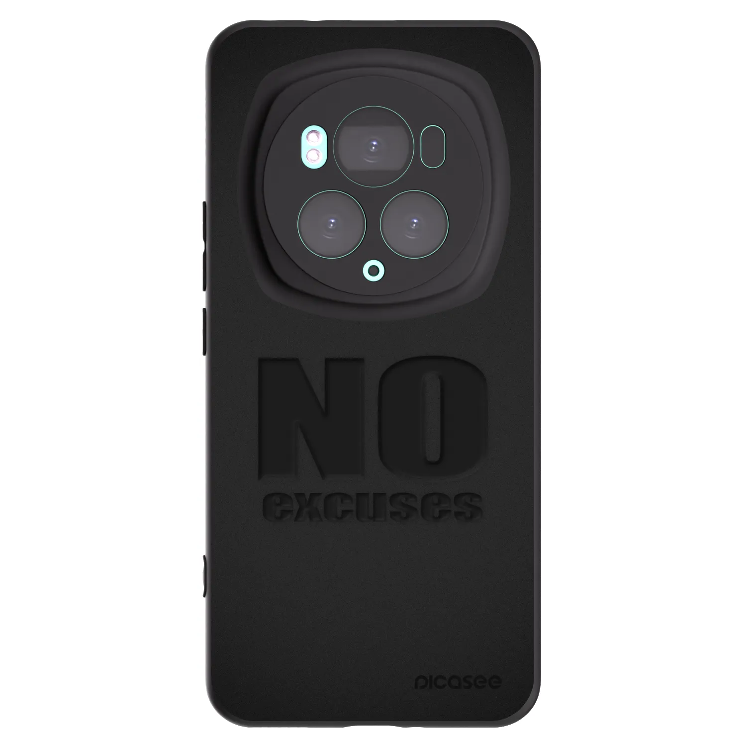 Picasee silikonski črni ovitek za Honor Magic6 Pro - No Excuses