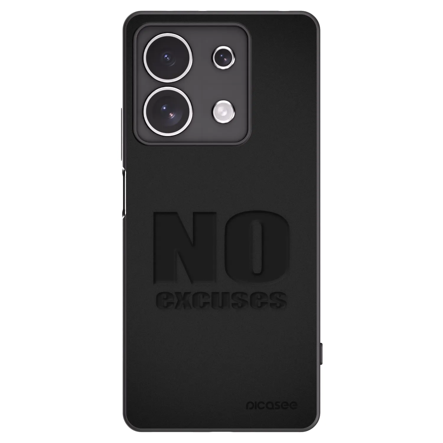 Picasee silikonski črni ovitek za Xiaomi Redmi Note 13 4G - No Excuses