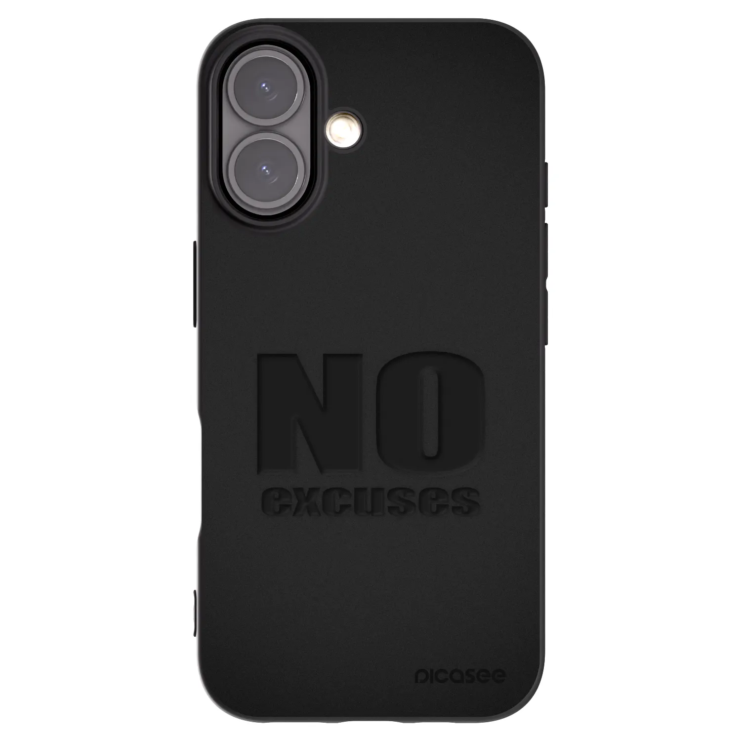 Picasee silikonski črni ovitek za Apple iPhone 16 - No Excuses