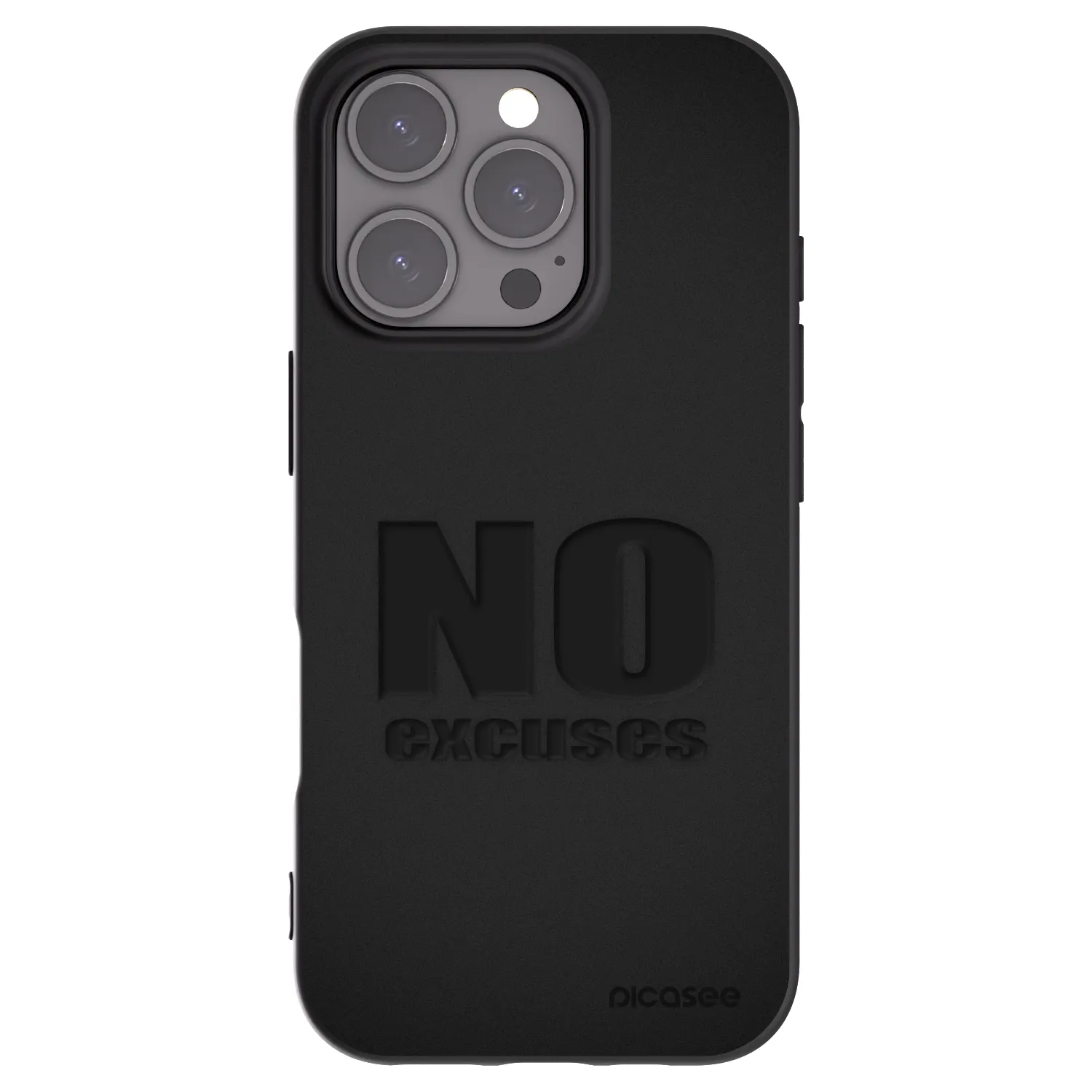 Picasee silikonski črni ovitek za Apple iPhone 16 Pro - No Excuses