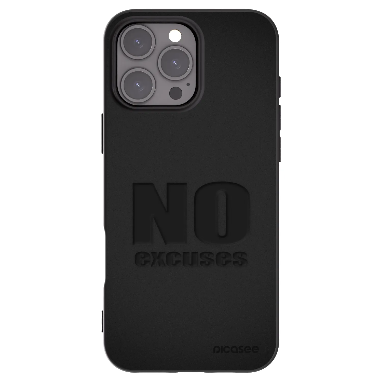 Picasee silikonski črni ovitek za Apple iPhone 16 Pro Max - No Excuses