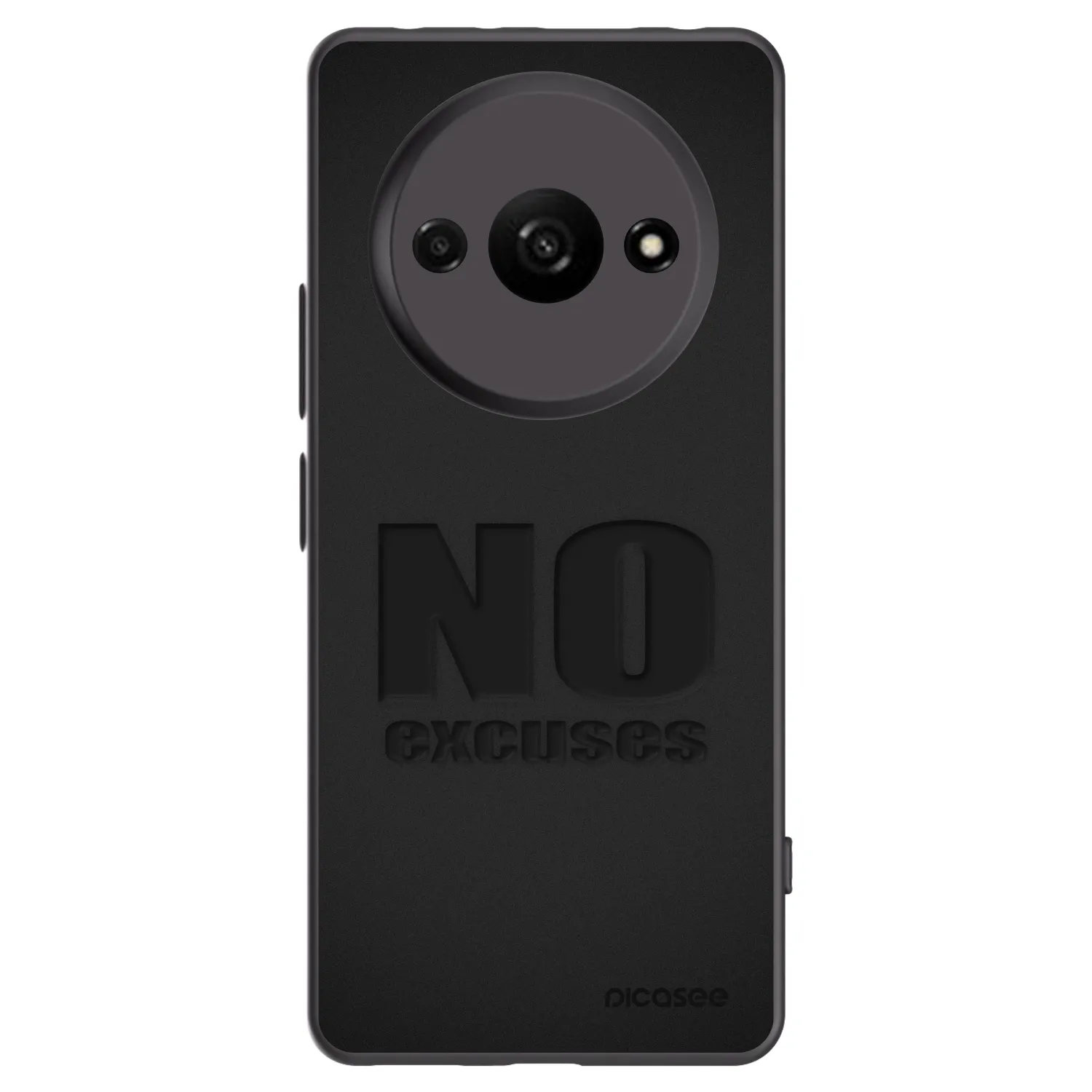 Picasee silikonski črni ovitek za Xiaomi Redmi A3 - No Excuses