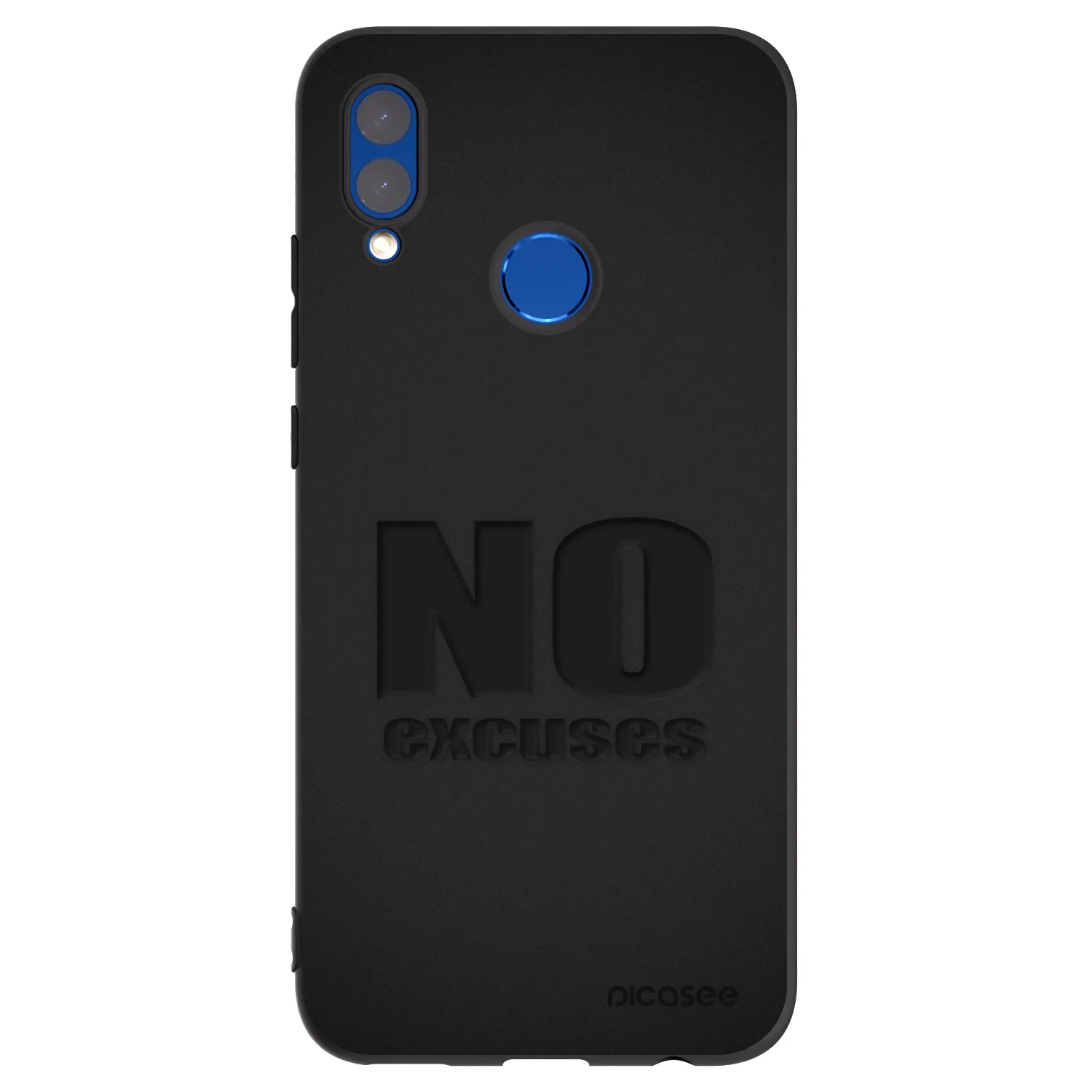 Picasee silikonski črni ovitek za Honor 10 Lite - No Excuses