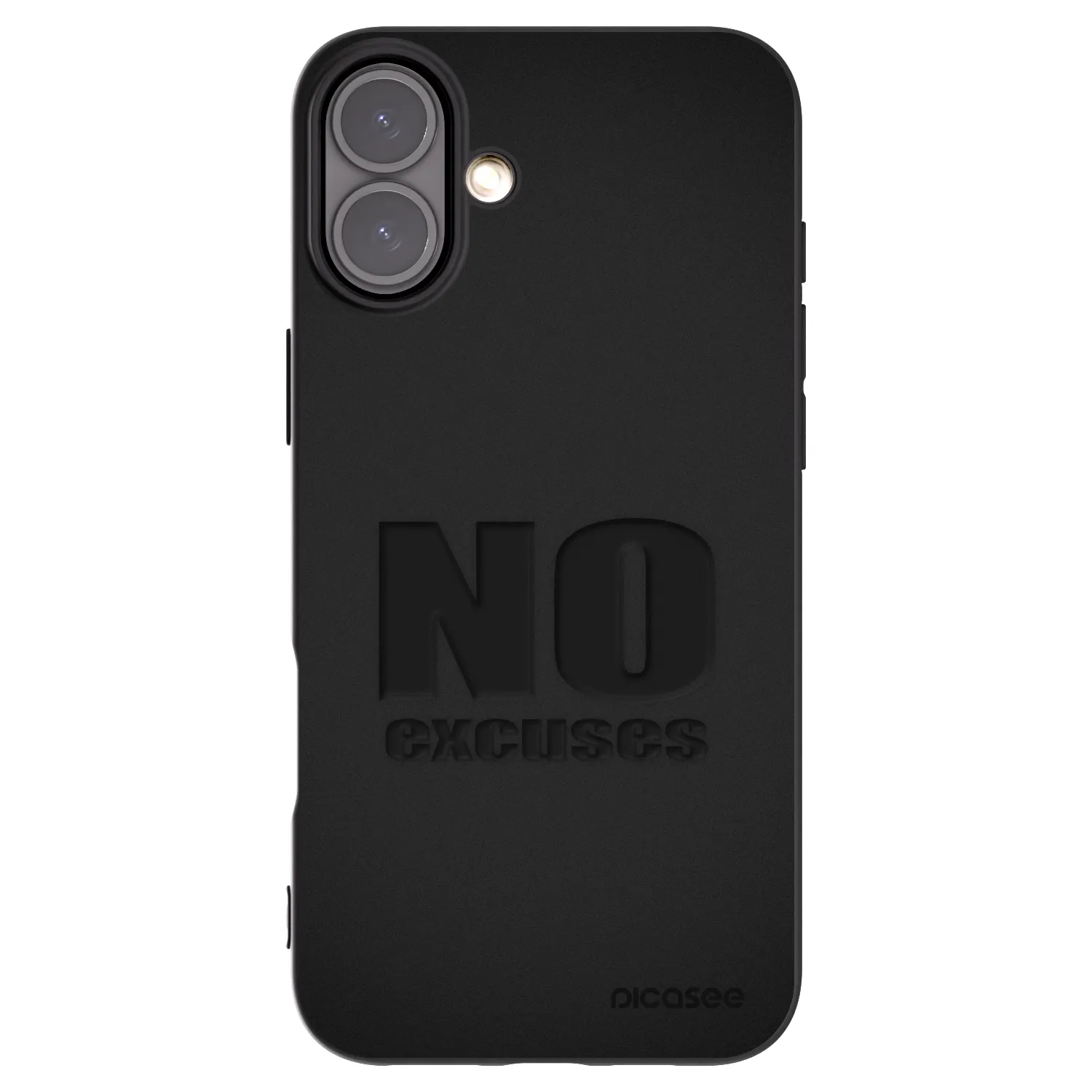 Picasee silikonski črni ovitek za Apple iPhone 16 Plus - No Excuses