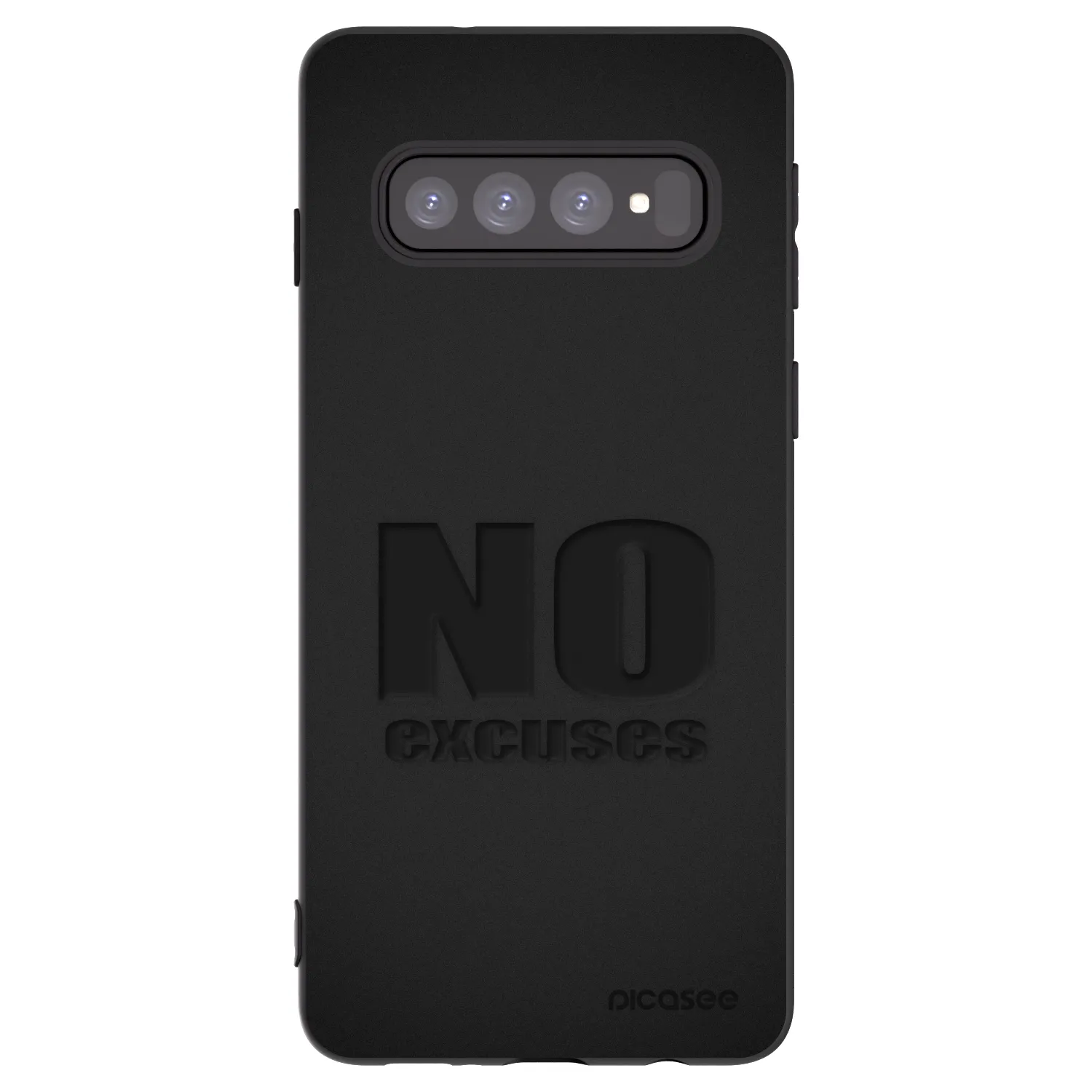Picasee silikonski črni ovitek za Samsung Galaxy S10 G973 - No Excuses