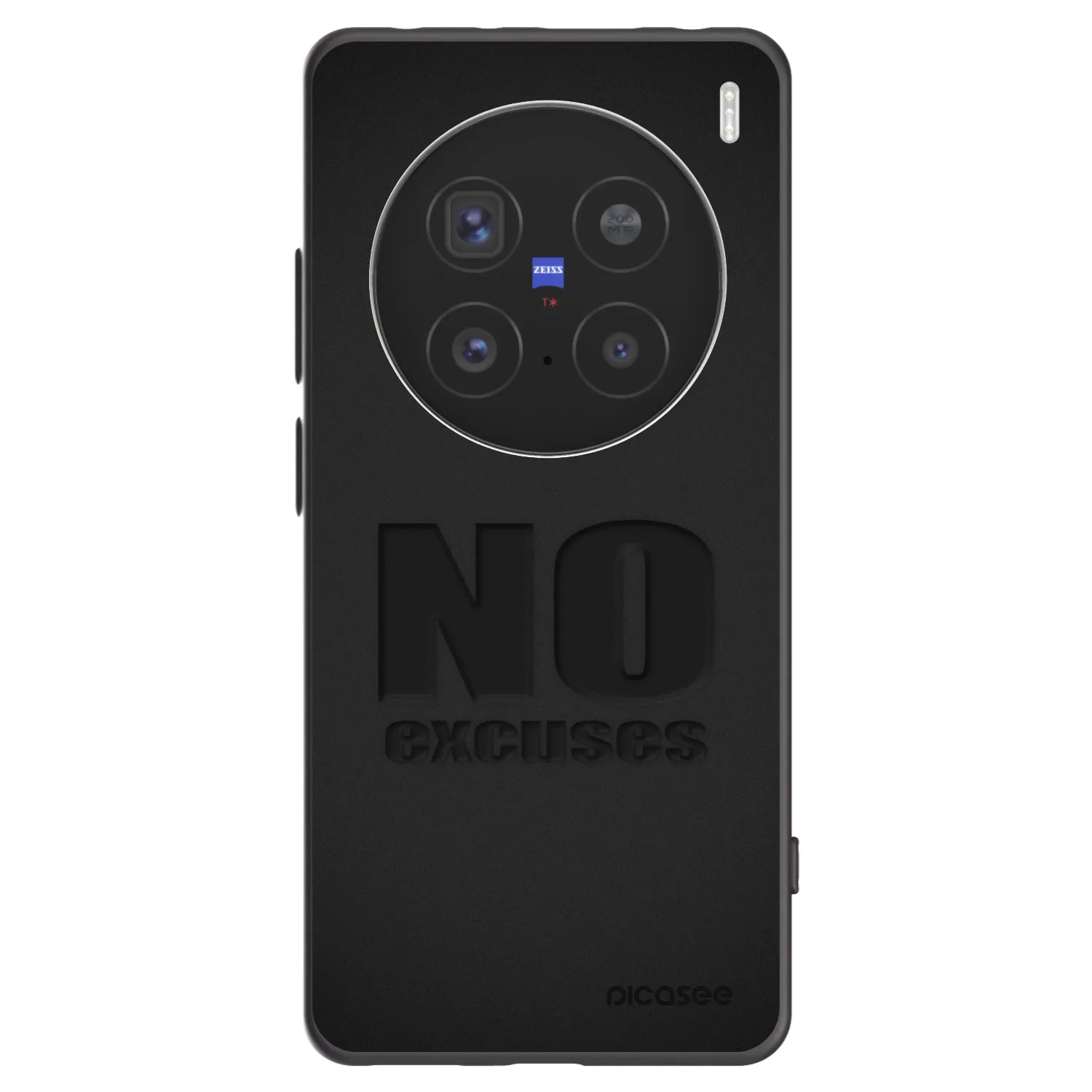 Picasee silikonski črni ovitek za Vivo X200 Pro - No Excuses