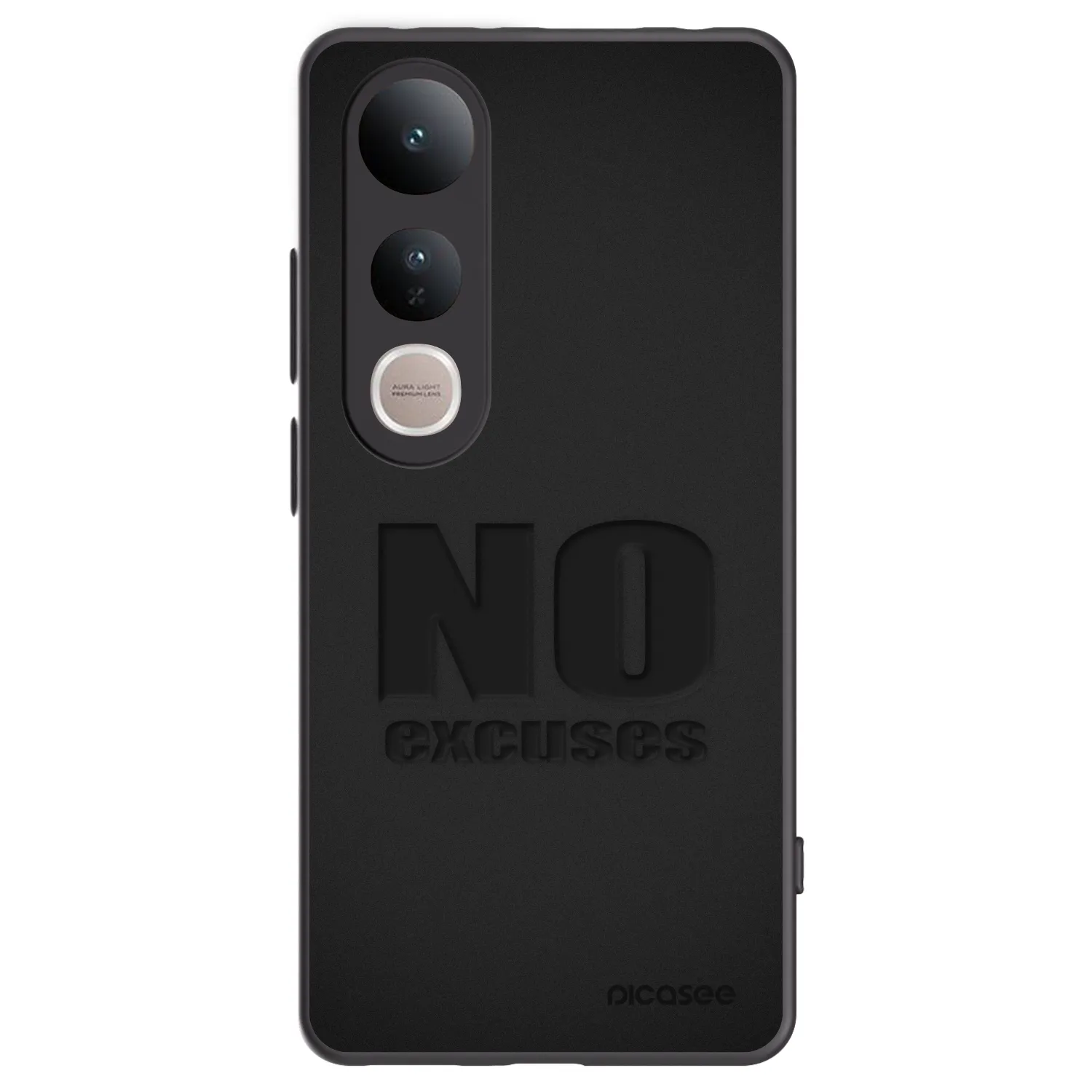 Picasee silikonski črni ovitek za Vivo V50 Lite 5G - No Excuses