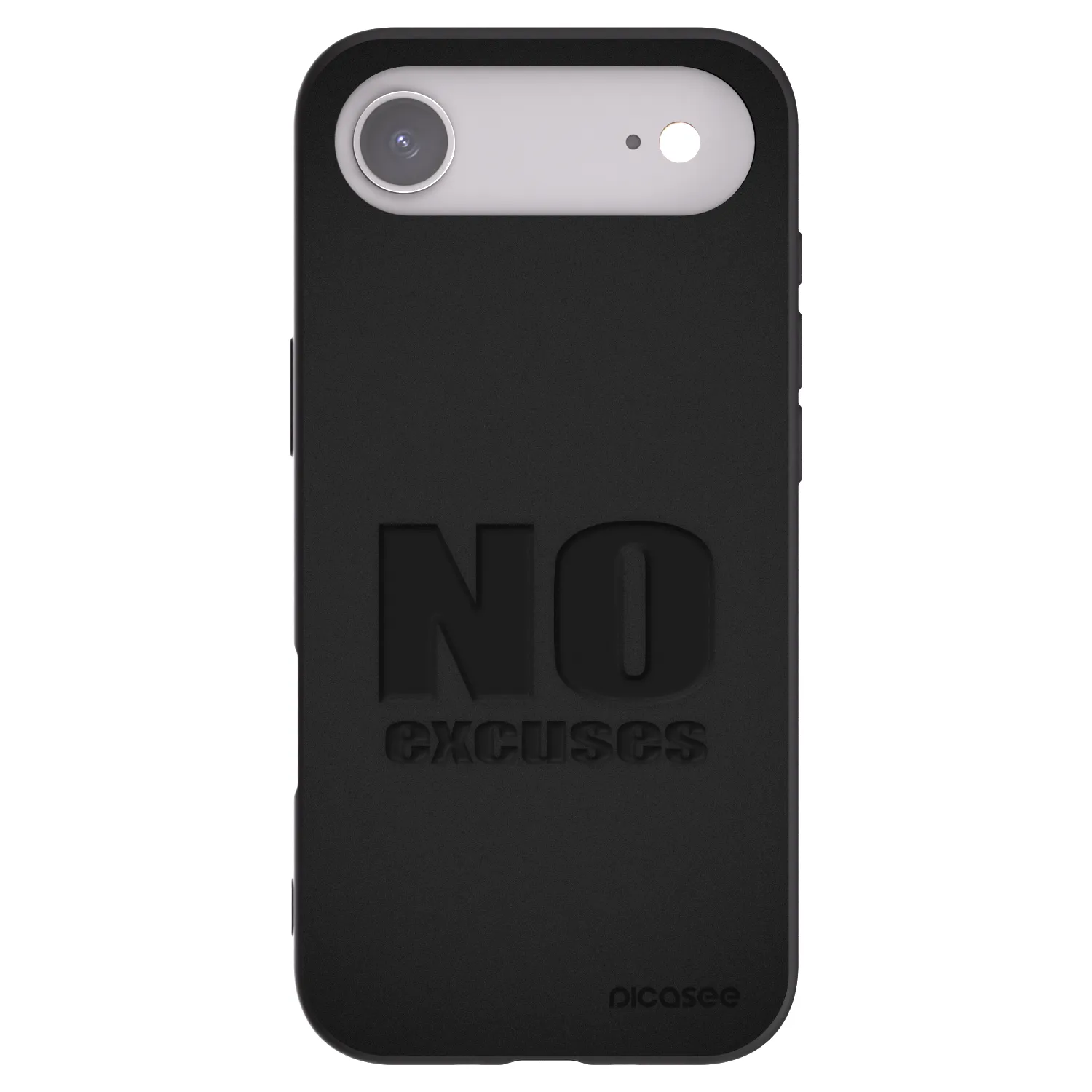 Picasee silikonski črni ovitek za Apple iPhone Air - No Excuses