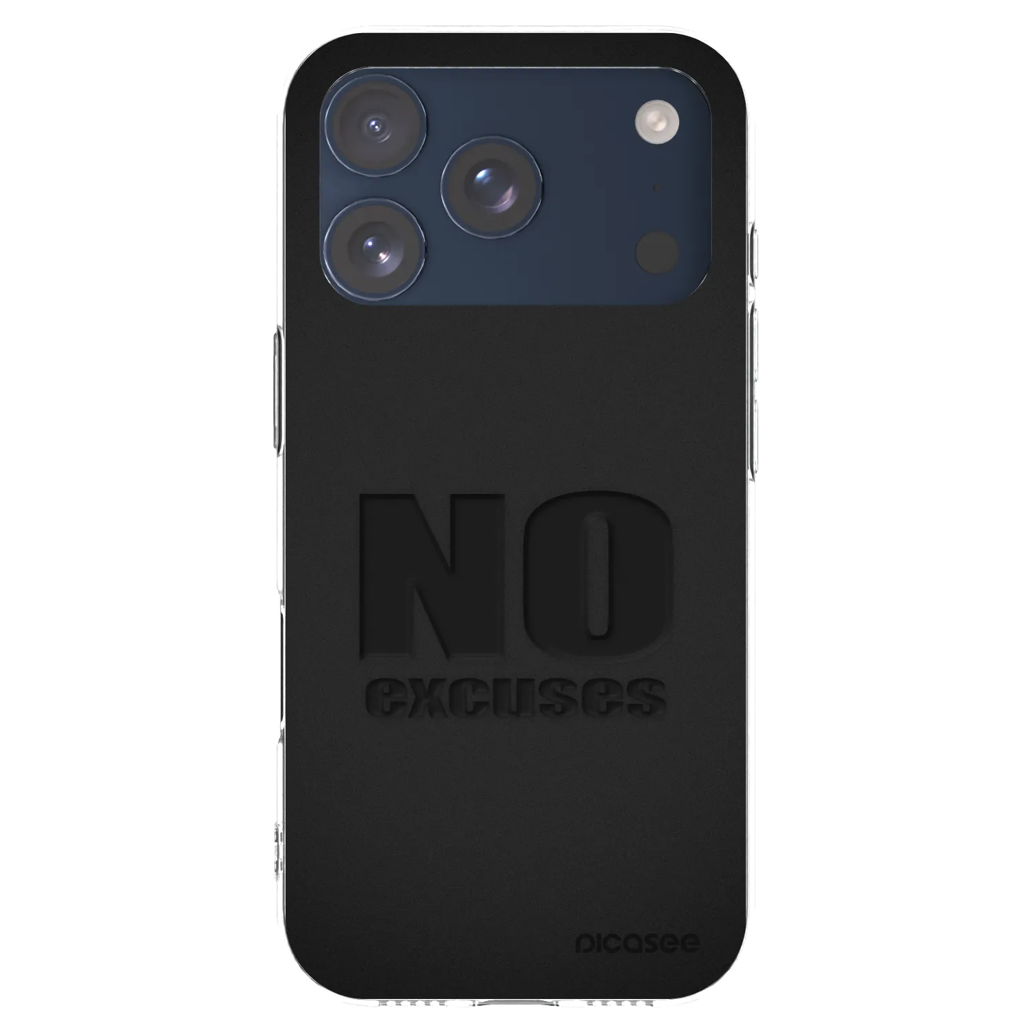 Picasee silikonski prozorni ovitek za Apple iPhone 17 Pro - No Excuses