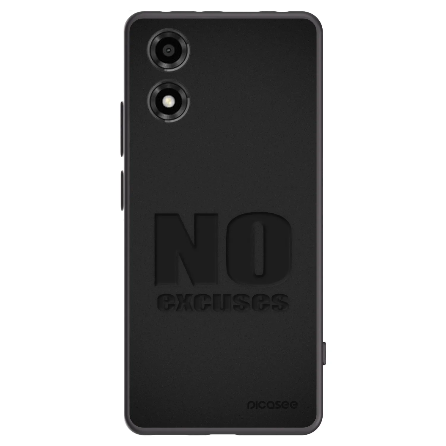 Picasee silikonski črni ovitek za Motorola Moto E14 - No Excuses