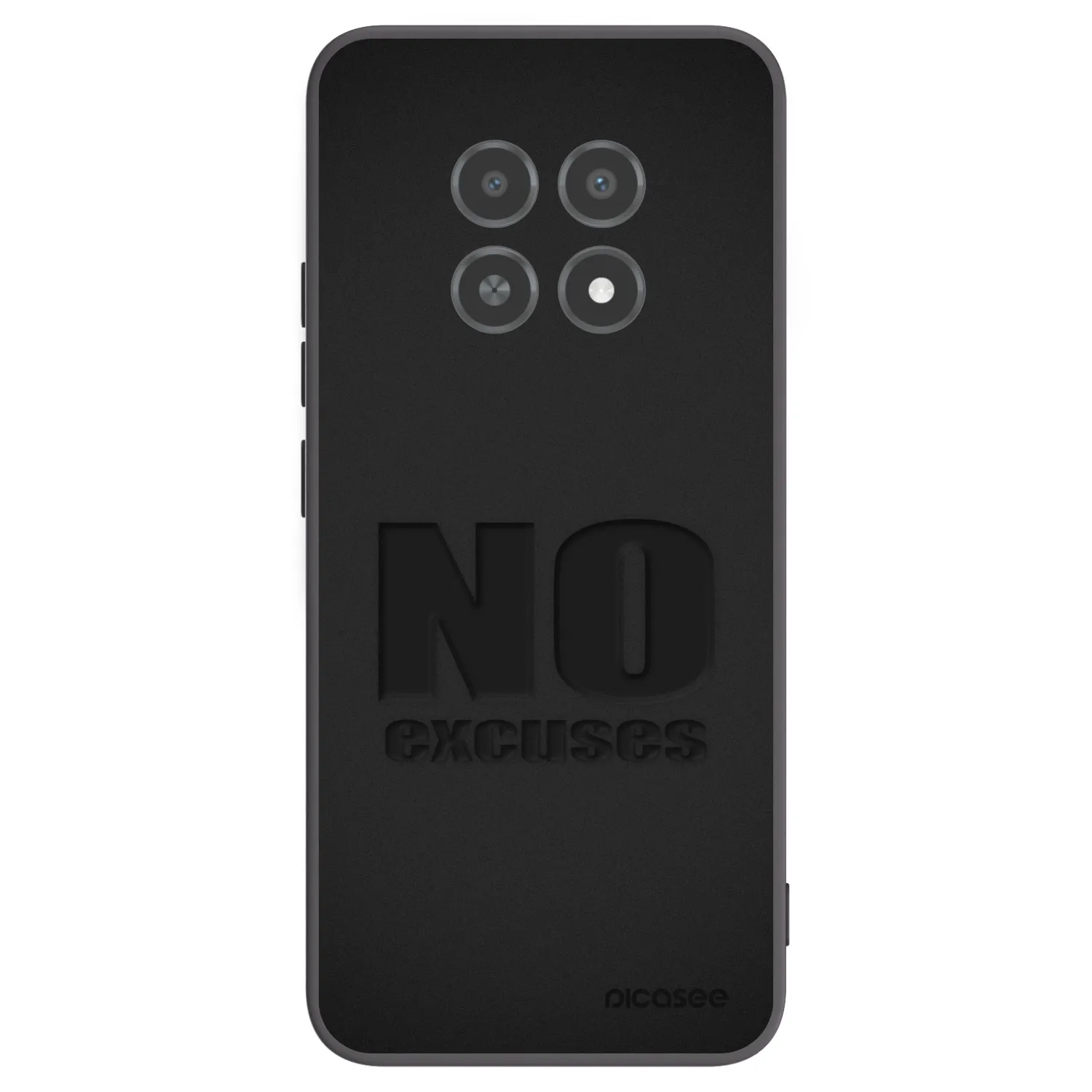 Picasee silikonski črni ovitek za Realme 12X - No Excuses